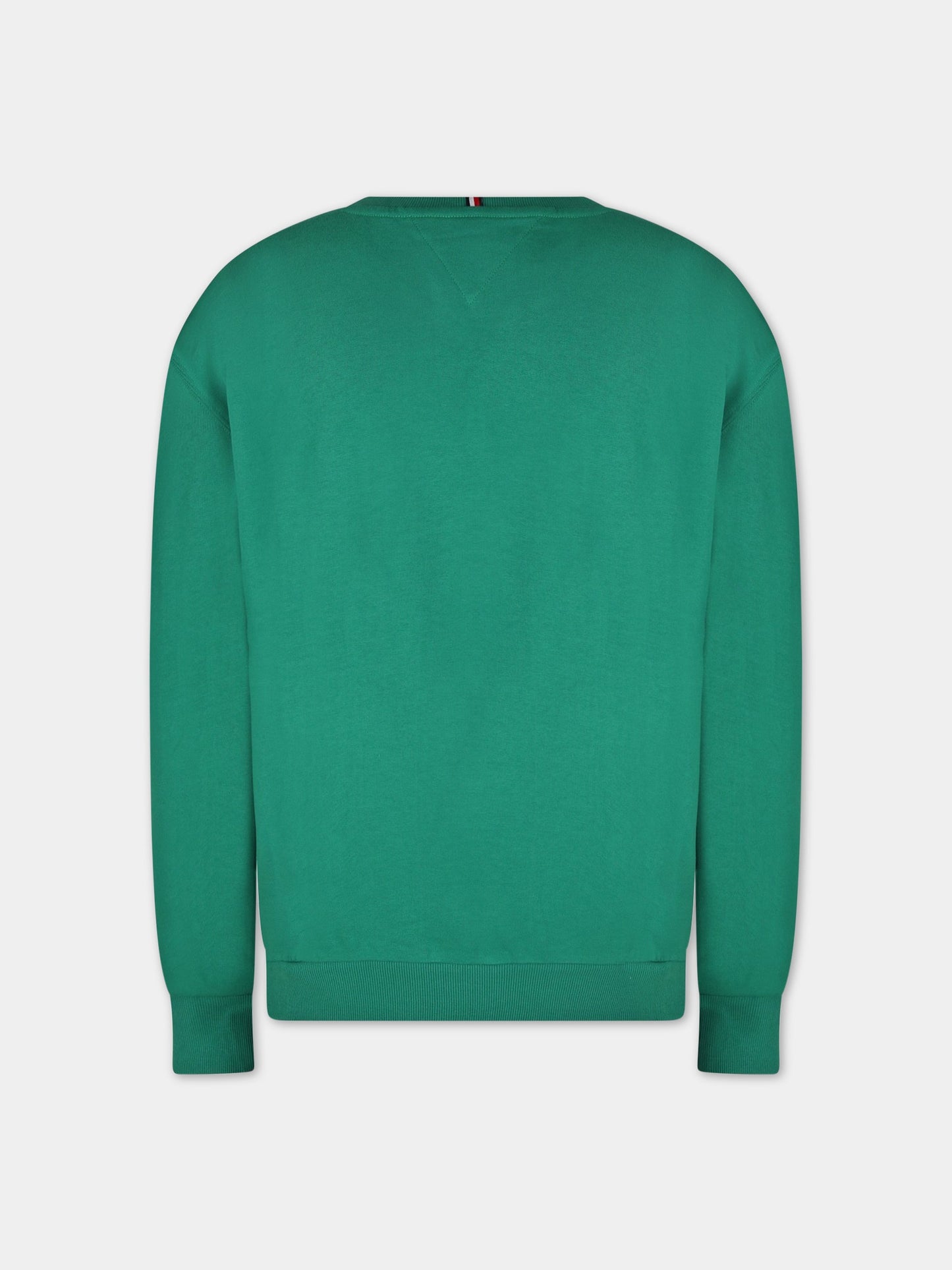 Felpa verde per bambino con logo,Tommy Hilfiger Junior,KB0KB07776T L30