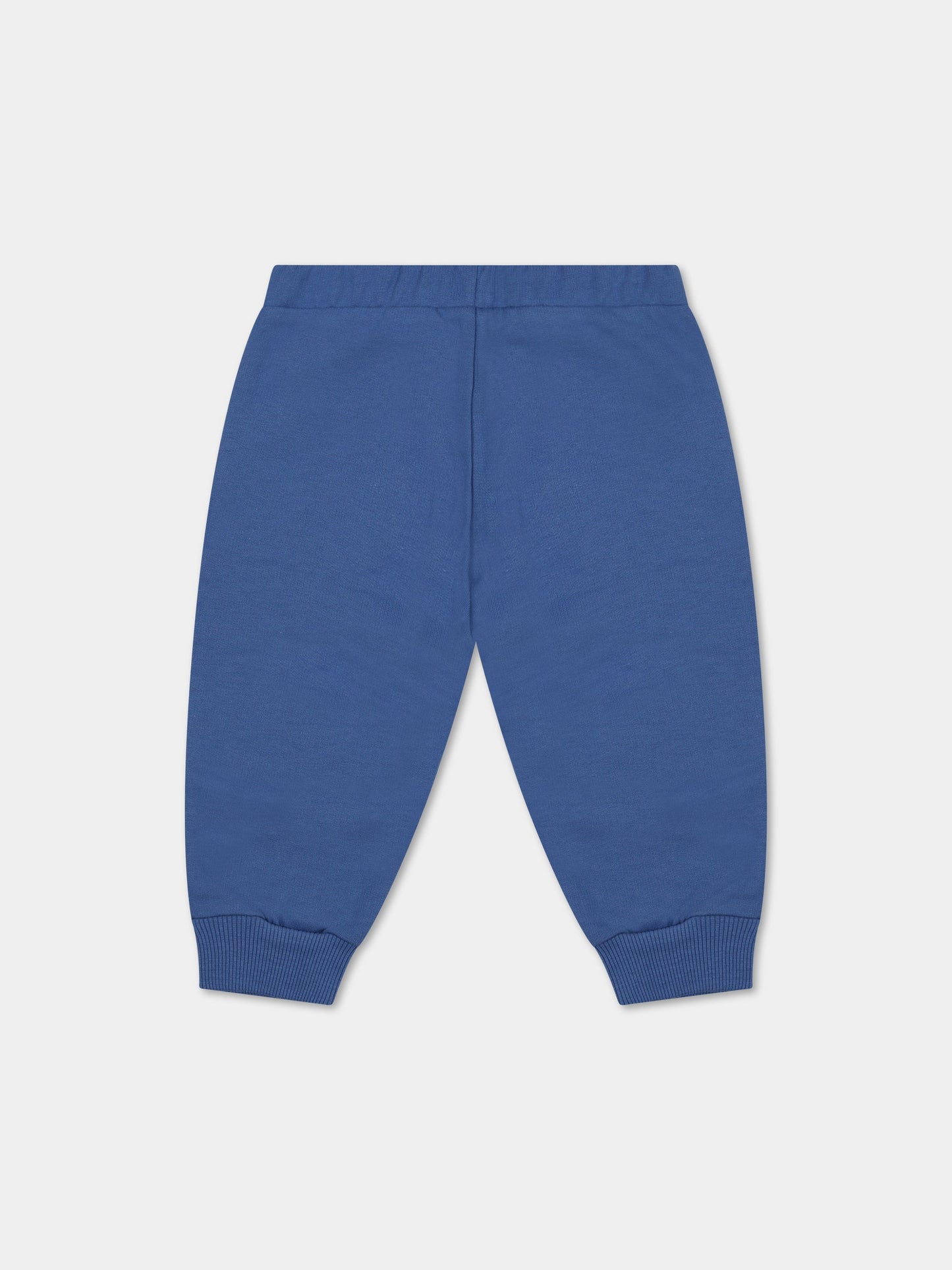 Pantaloni blu per neonati con Teddy Bear e logo,Moschino Kids,MUP042 LCA42 40497