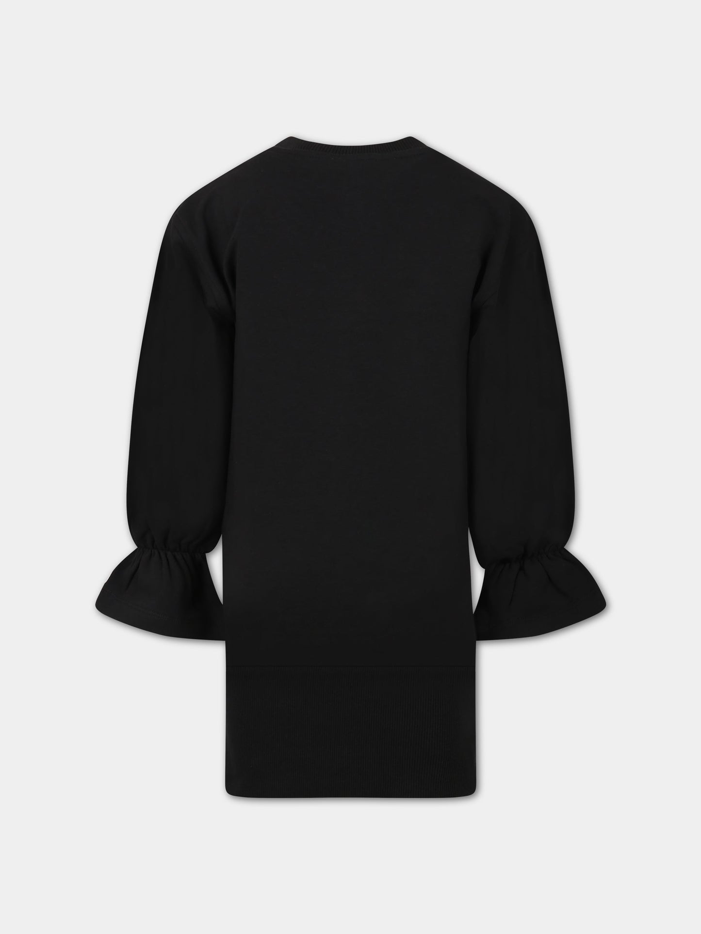 Vestito nero per bambina con Teddy bear e logo,Moschino Kids,HDV0BX LDA16 60100