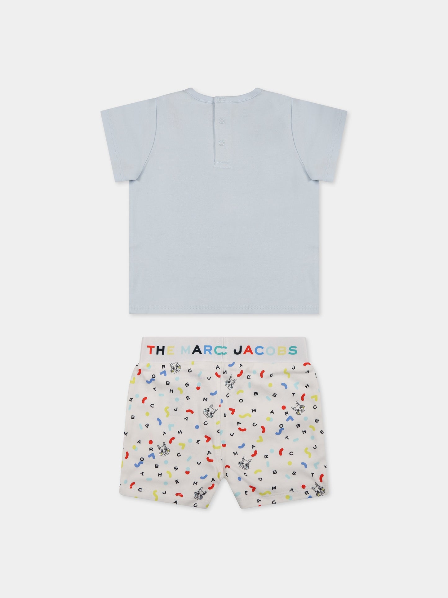 Completo multicolor per neonato con stampa e logo,Little Marc Jacobs,W98146 V11