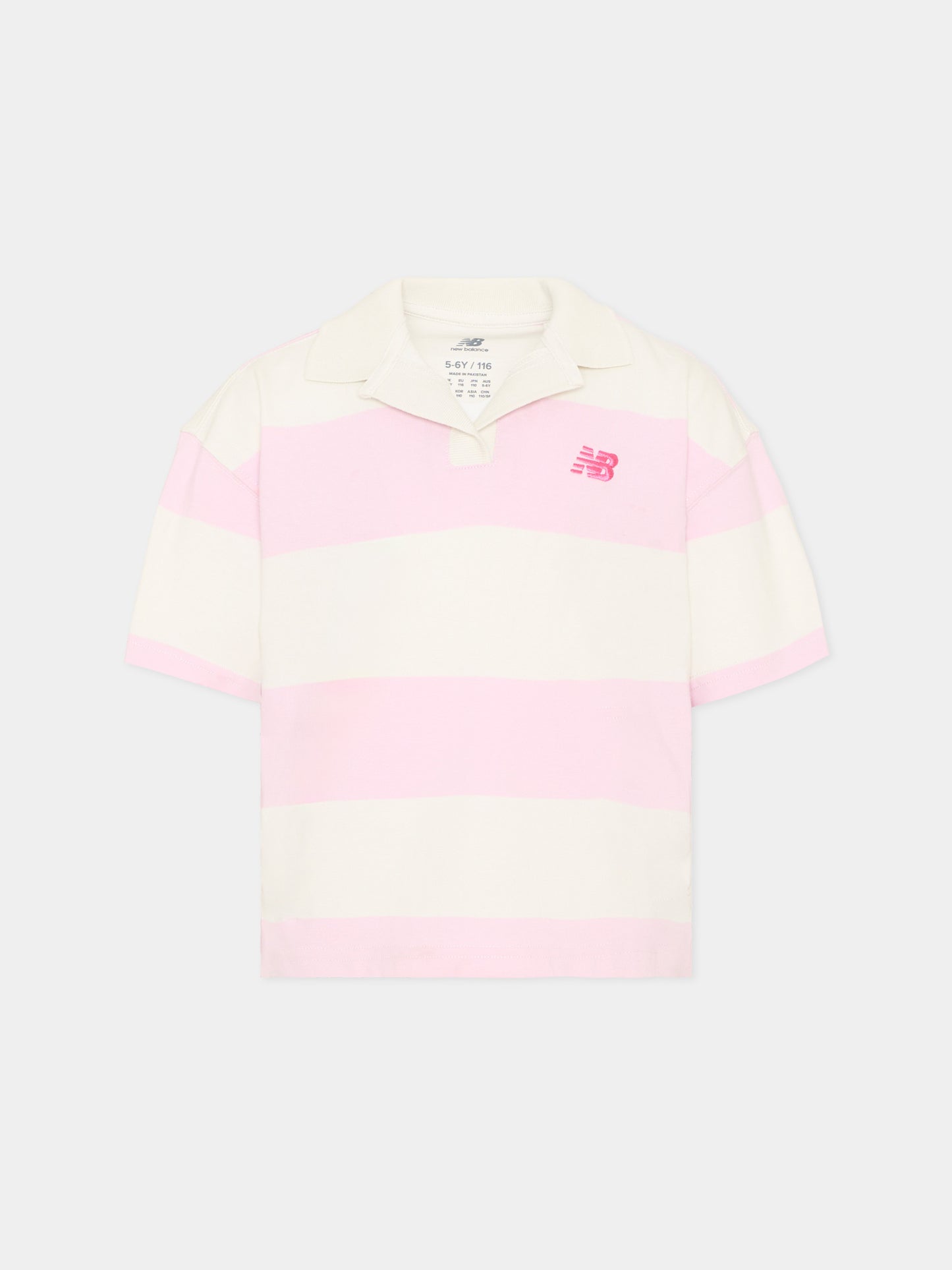 Polo multicolor per bambini a righe,New Balance,YT61C1R0 SST