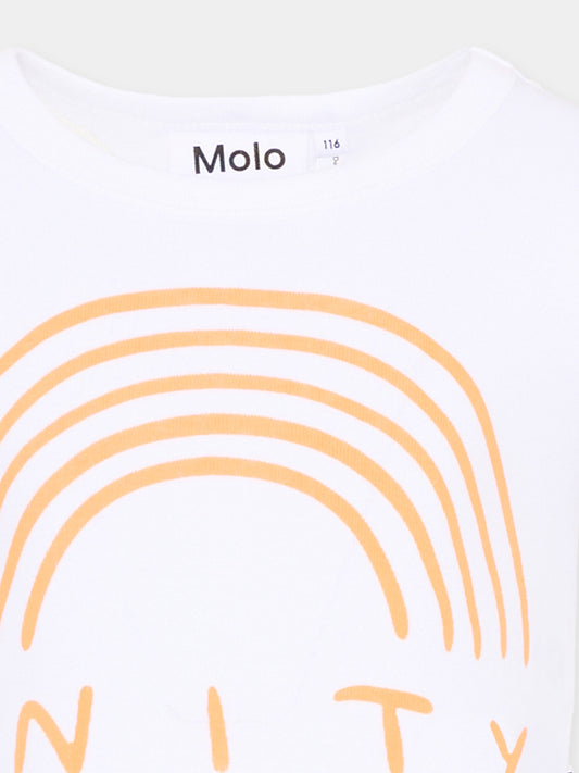 T-shirt bianca Rizzo per bambina,Molo,2S26A224 5636