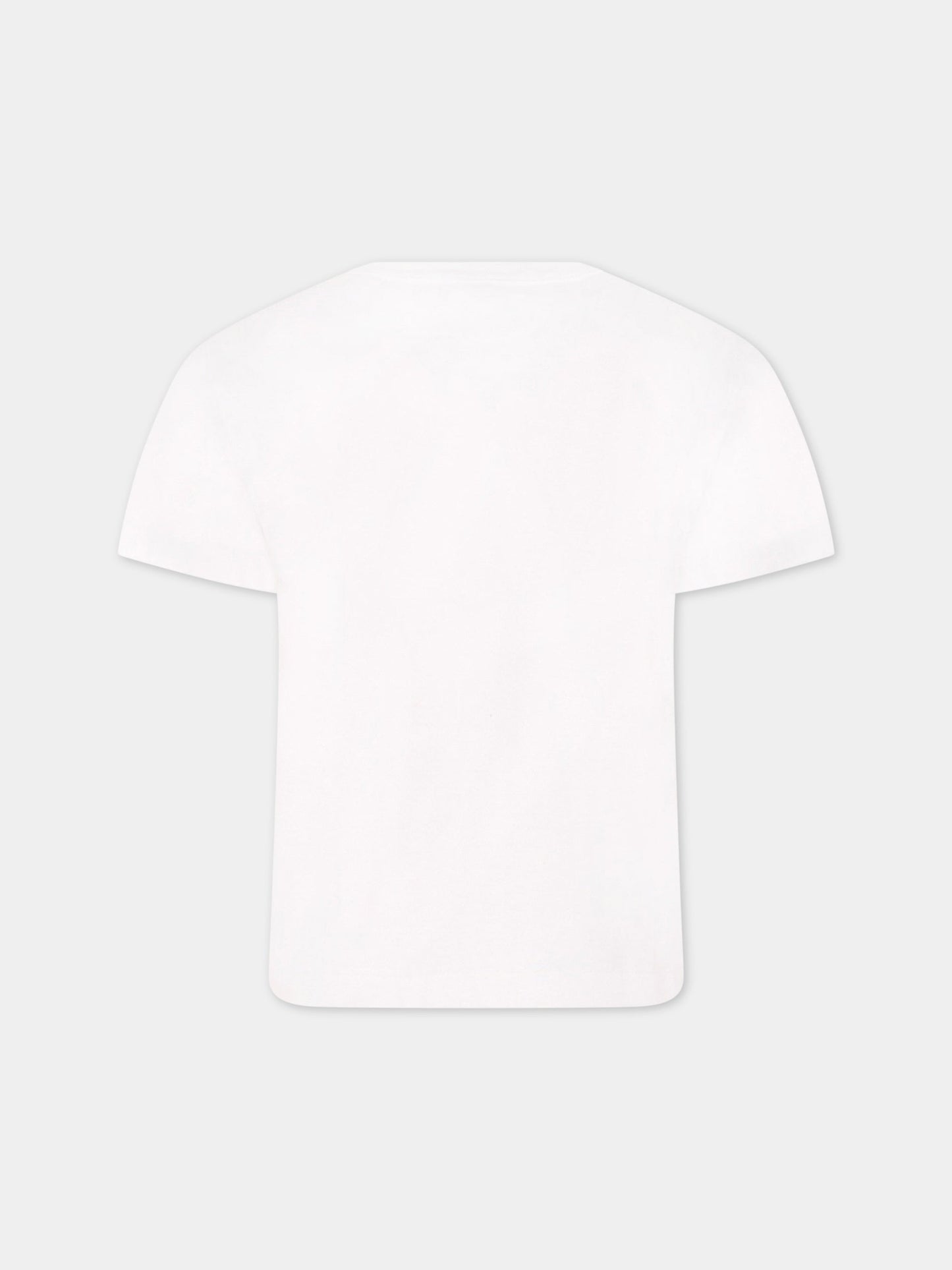 T-shirt bianca con cuore,Comme Des Garçons Play Kids,T563 P1T563