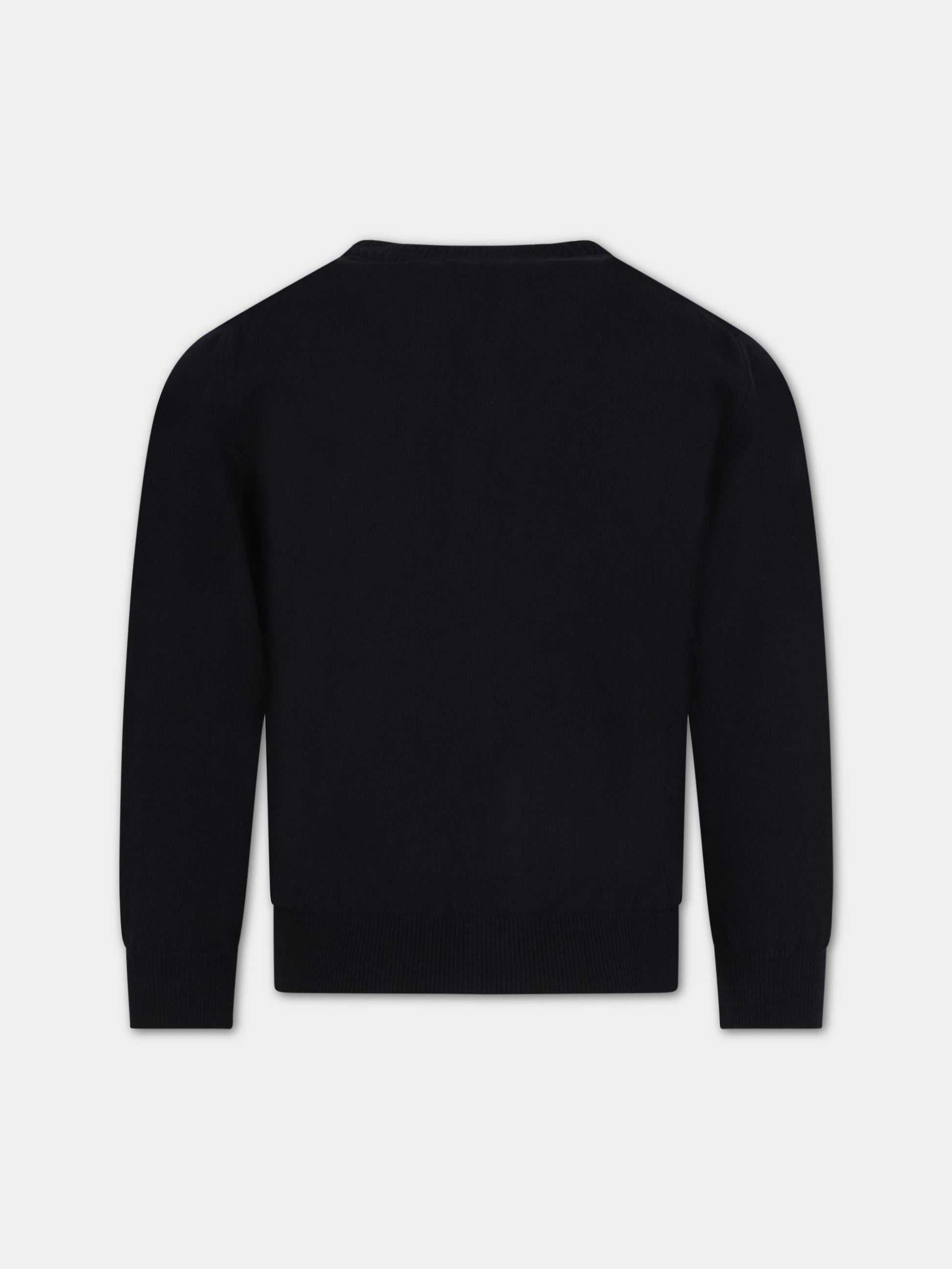 Cardigan blu per bambino con logo,Armani Junior,8N4E78 4M16Z 0920