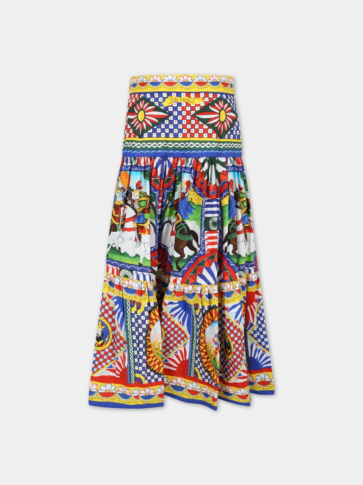 Gonna multicolor per bambina con logo,Dolce & Gabbana Kids,L53I47 G7WLP HH99D