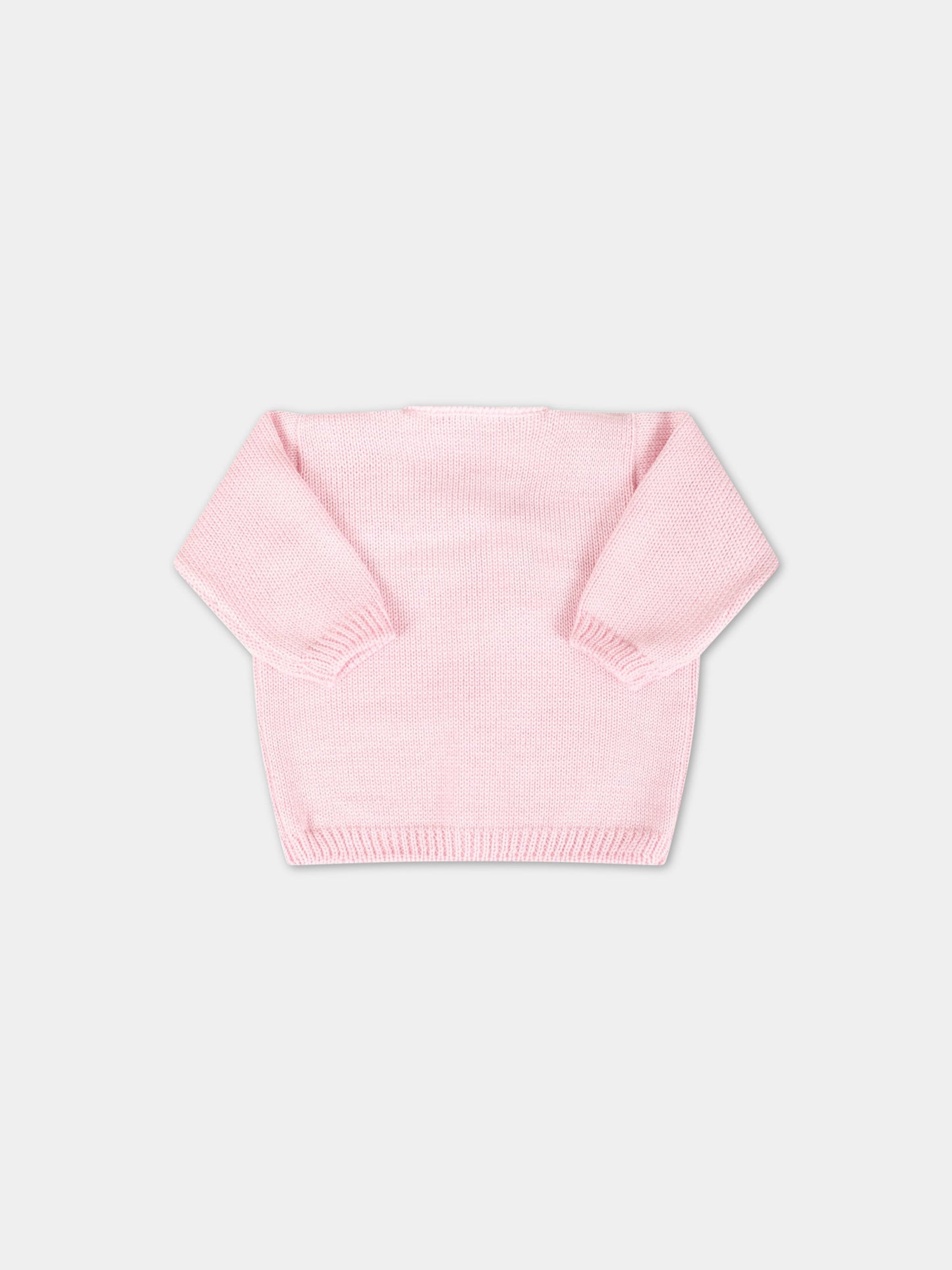 Cardigan rosa per neonata,Little Bear,1016 CICLAMINO