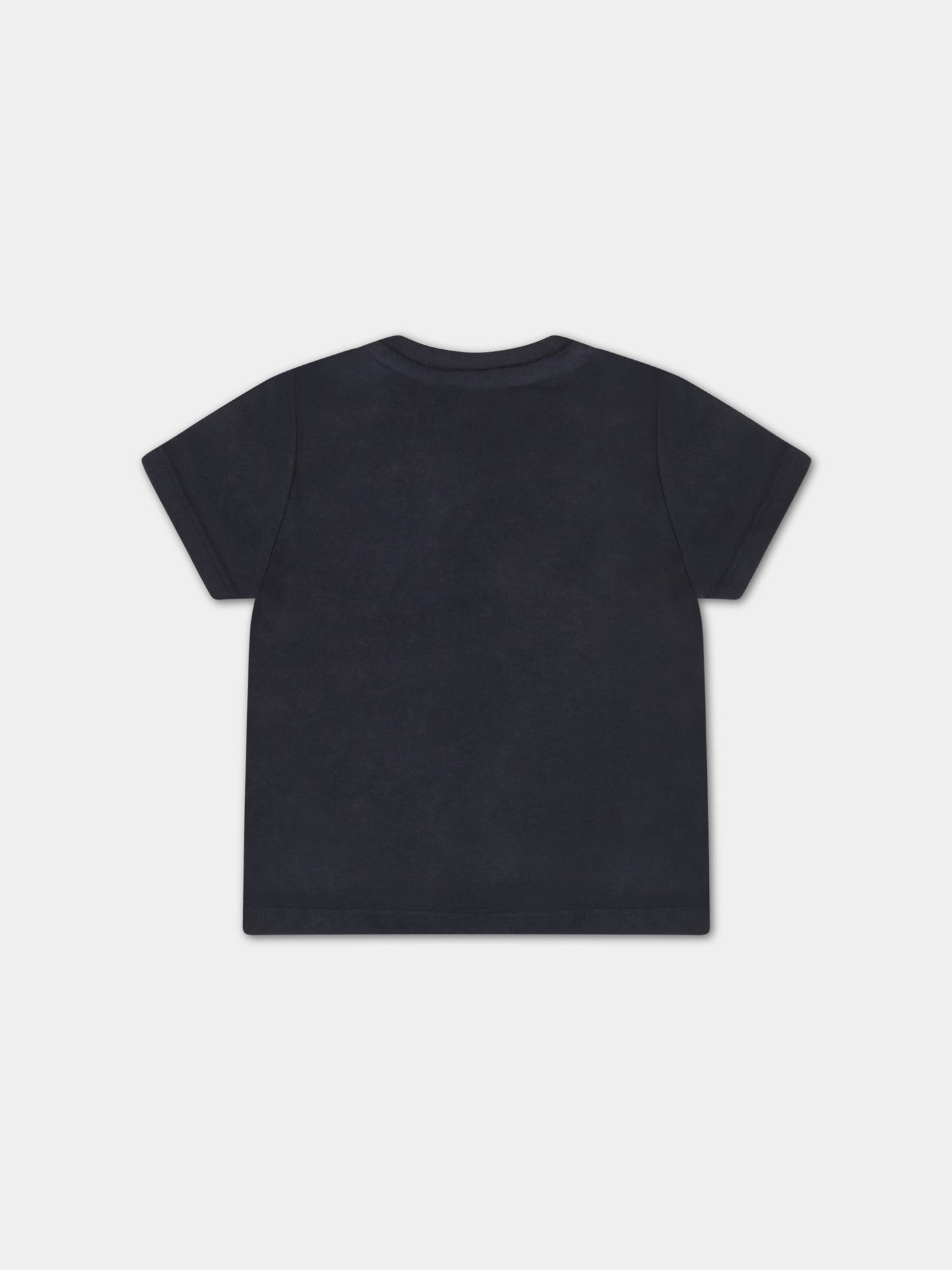 T-shirt blu per neonato con logo,Hugo Boss,J05P07 849