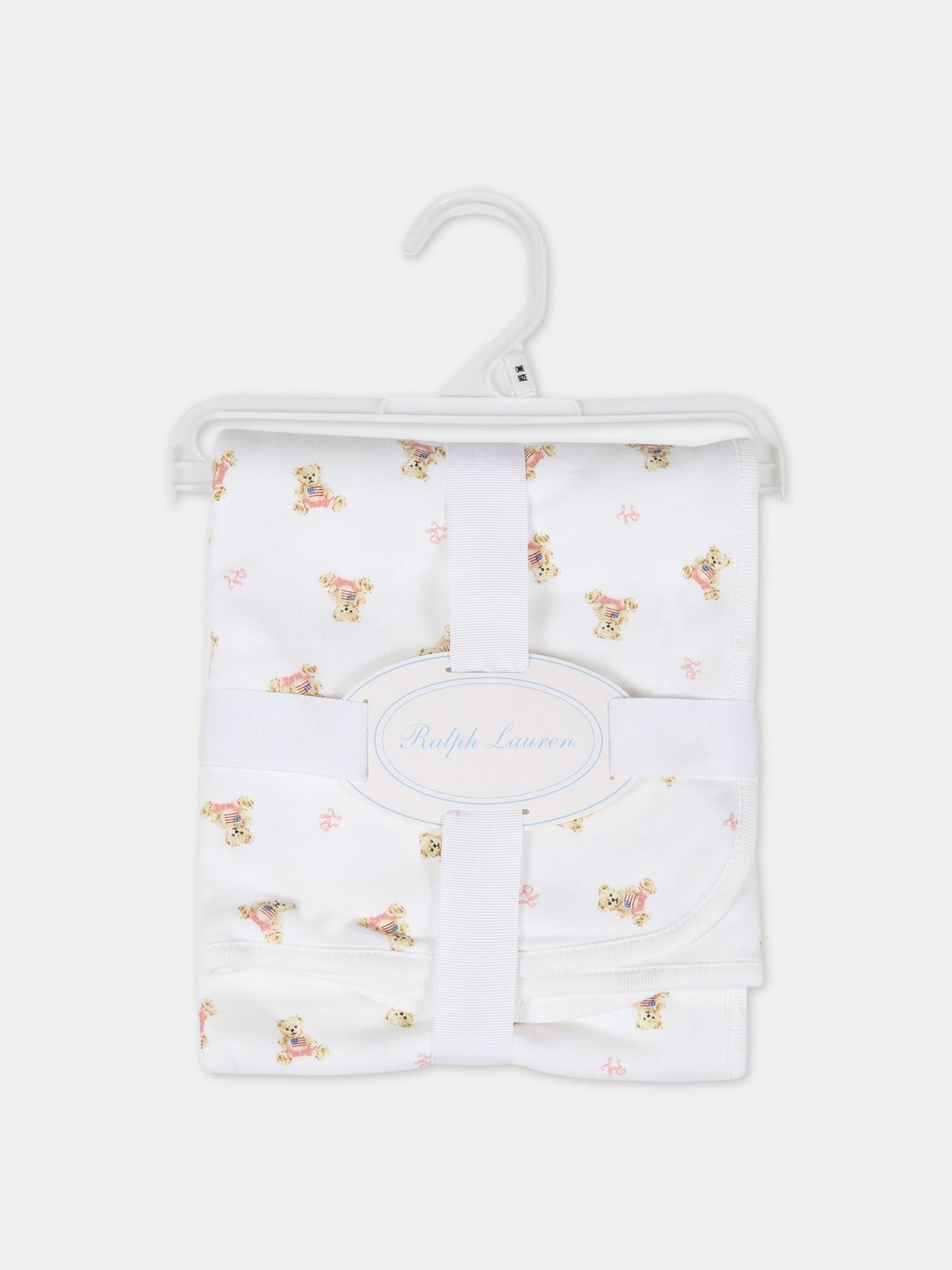 Coperta bianco per neonata con orsi,Ralph Lauren Kids,682714001