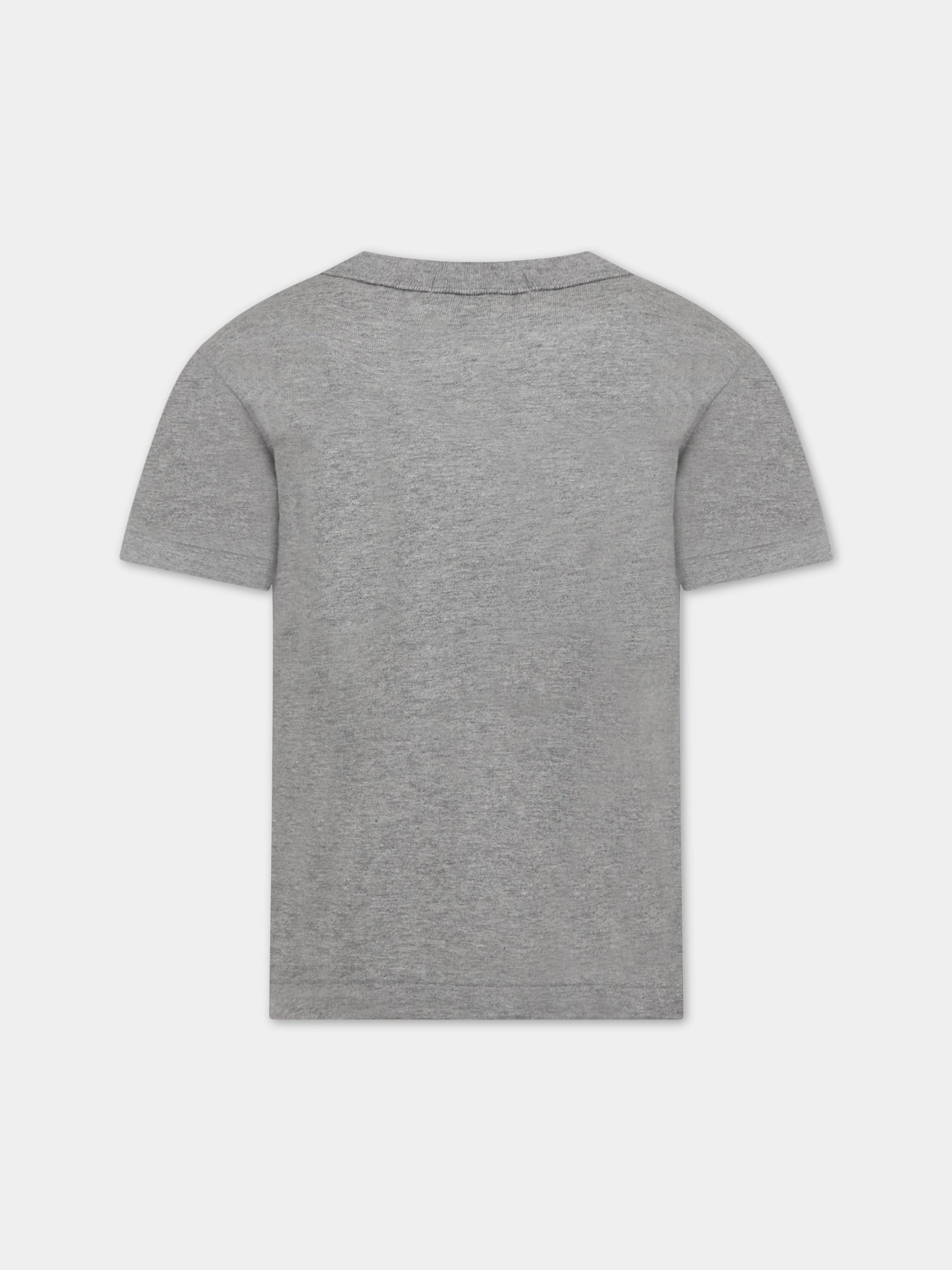 T-shirt grigia per bambini con logo,Comme Des Garçons Play Kids,AZ-T583 GREY