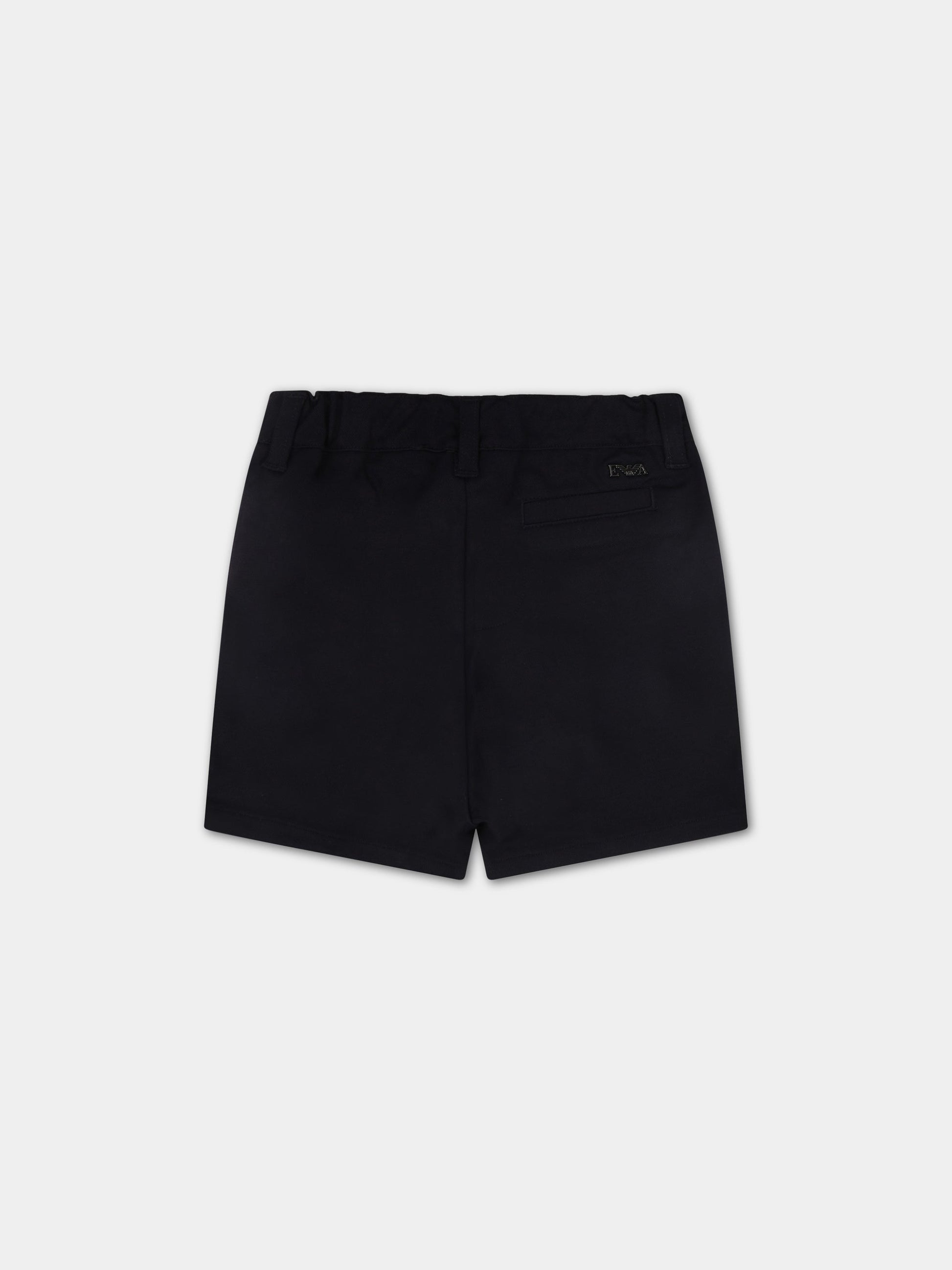 Short blu per neonato con iconico aquilotto,Armani Junior,3KHS03 4JJBZ 0920