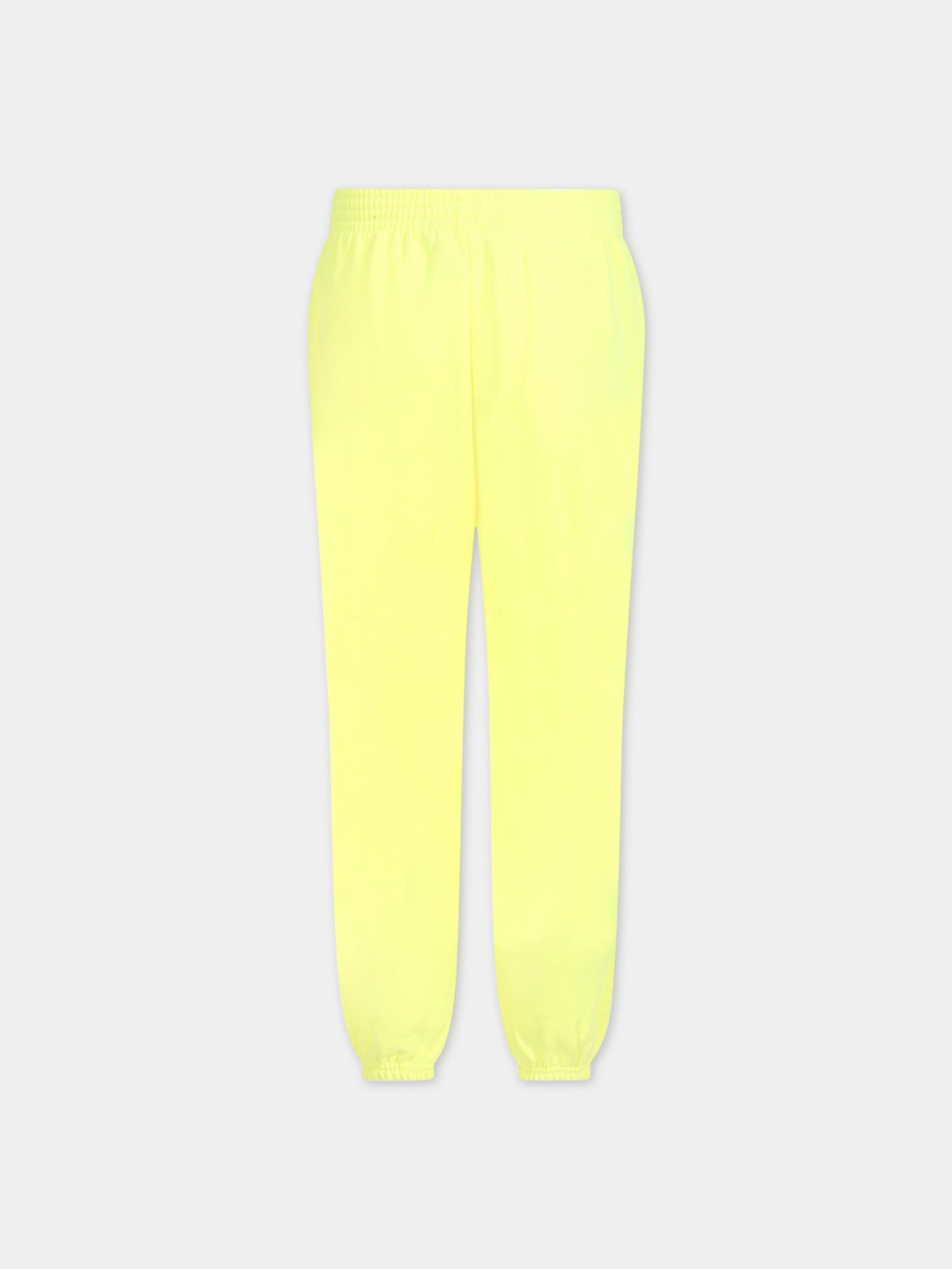 Pantalone giallo fluo per bambini con logo,Balenciaga,621788 TIVB4 7110