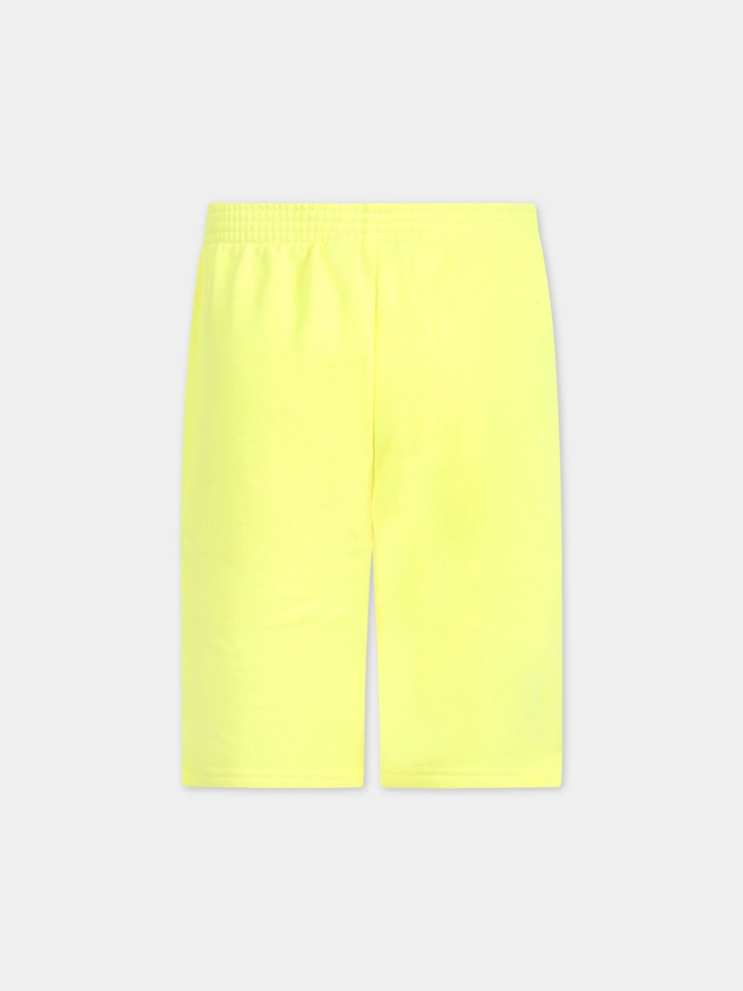 Short giallo fluo per bambini con logo,Balenciaga,621789 TIVB4 7110