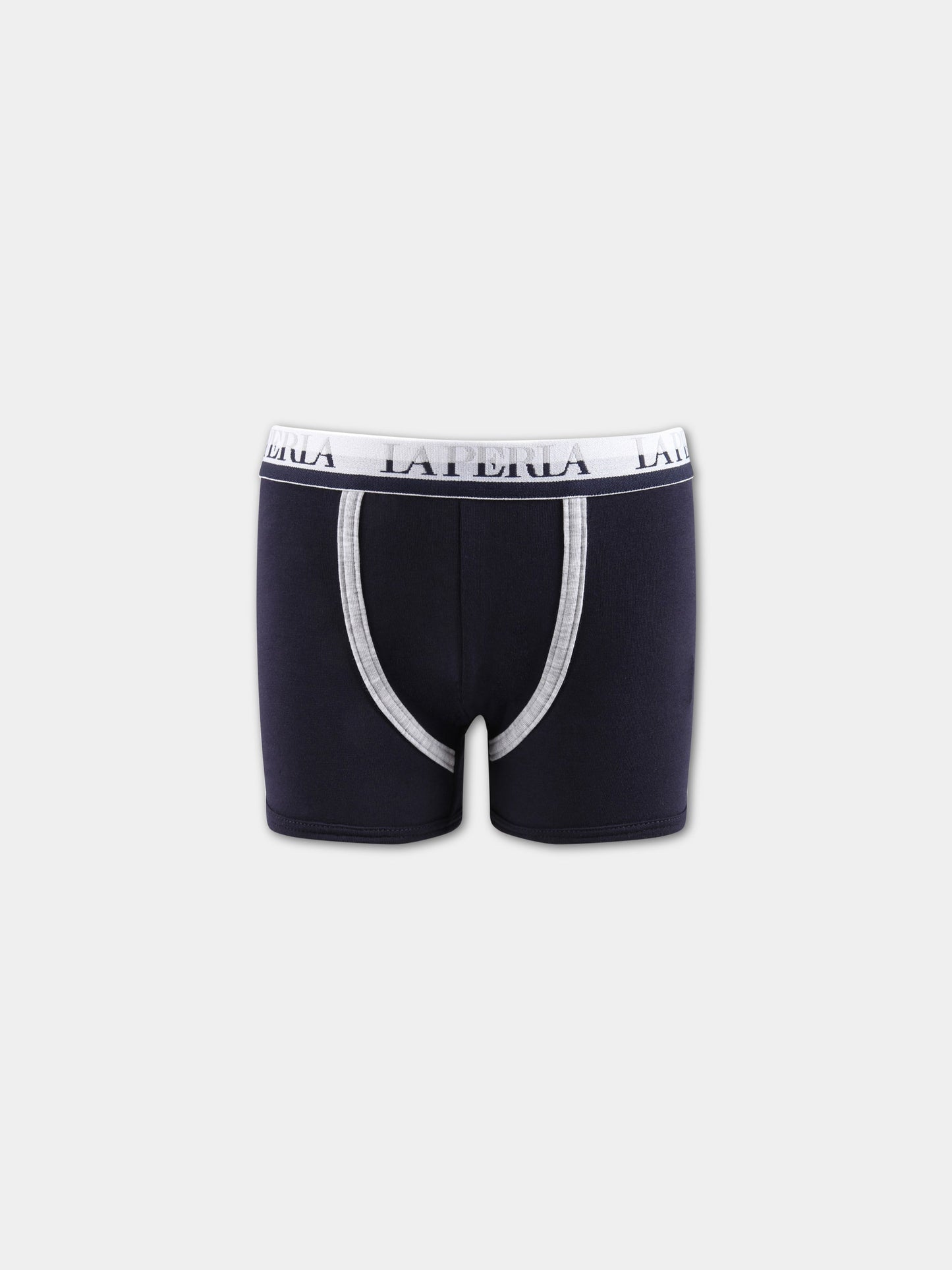 Boxer blu per bambino con logo,La Perla,54048 B9