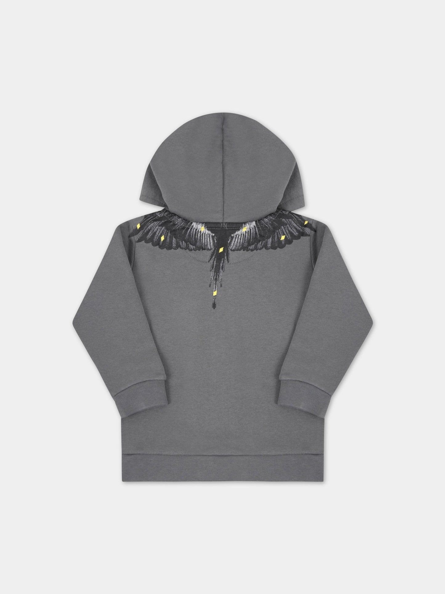 Felpa grigia per neonato con iconiche ali,Marcelo Burlon Kids,BMB 4609 0020 B053