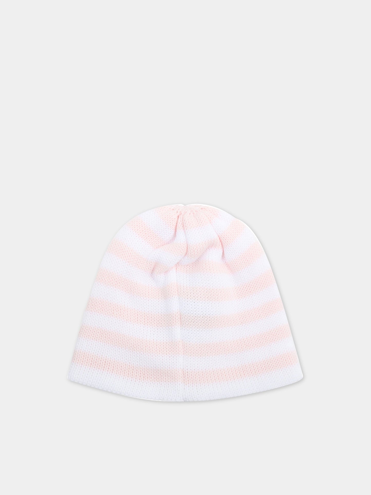 Cappello bianco per neonata,Little Bear,2118 BIANCO/ROSA