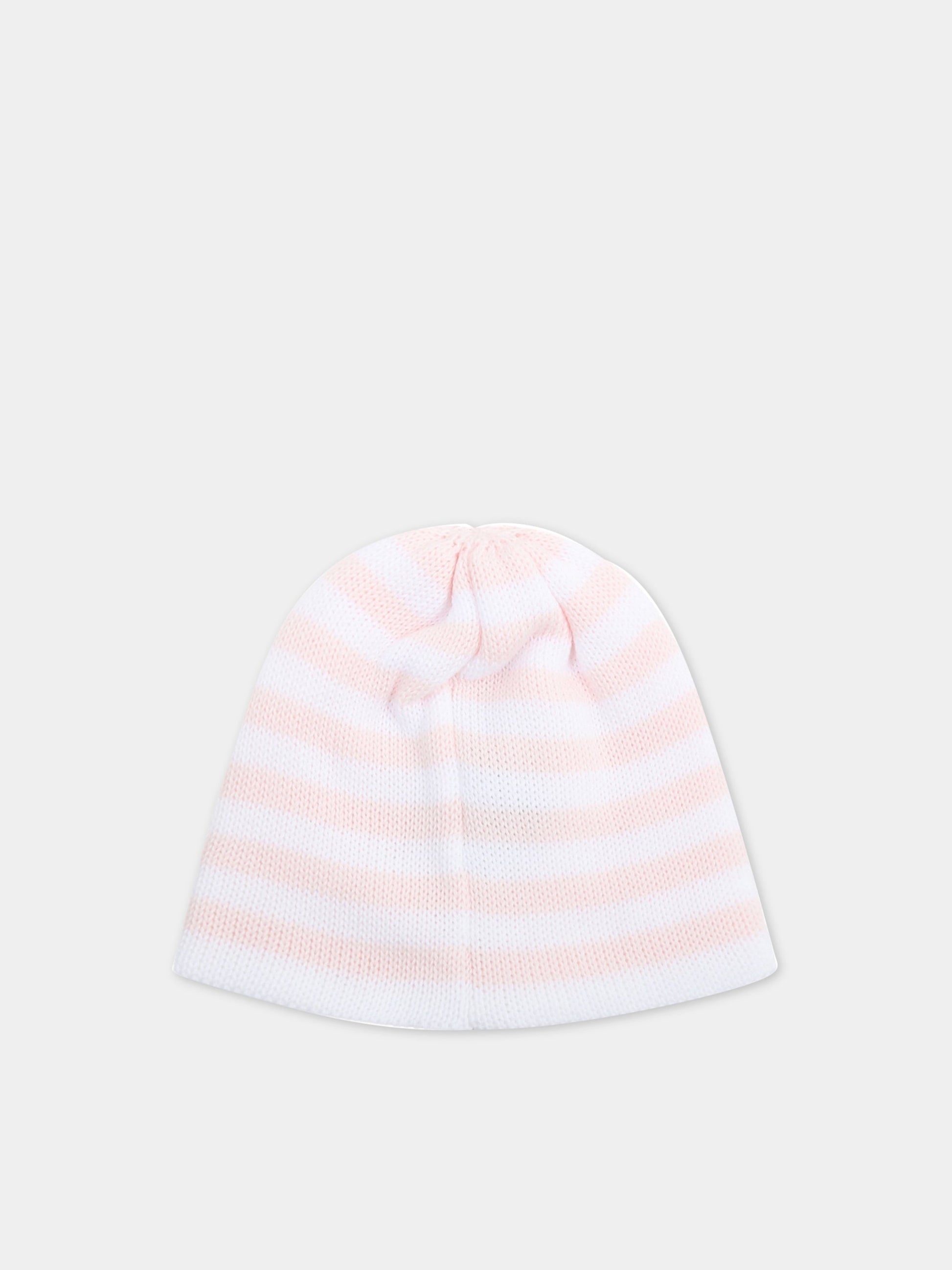 Cappello bianco per neonata,Little Bear,2118 BIANCO/ROSA