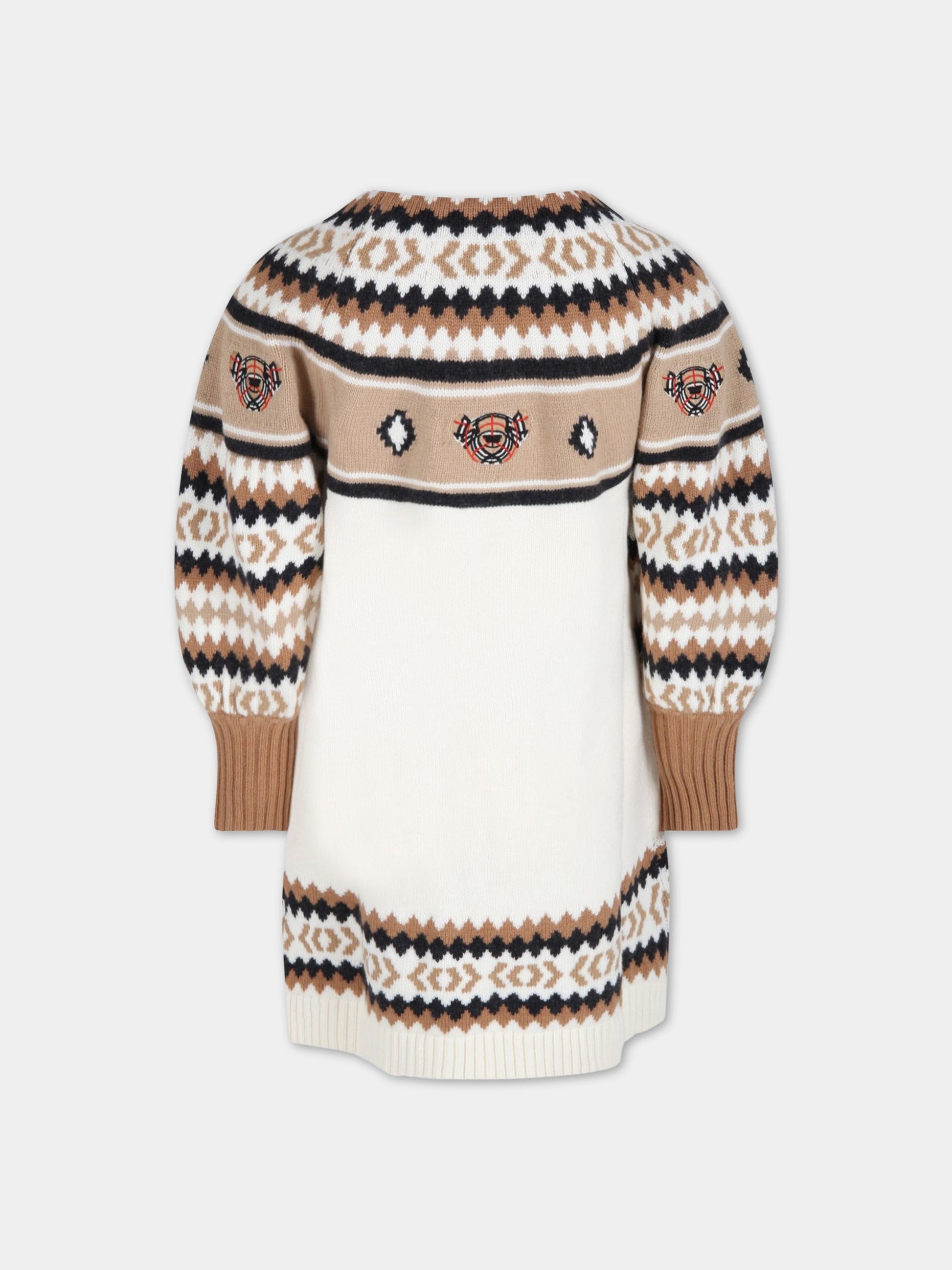 Vestito multicolor per bambina con Thomas bears,Burberry Kids,8044136