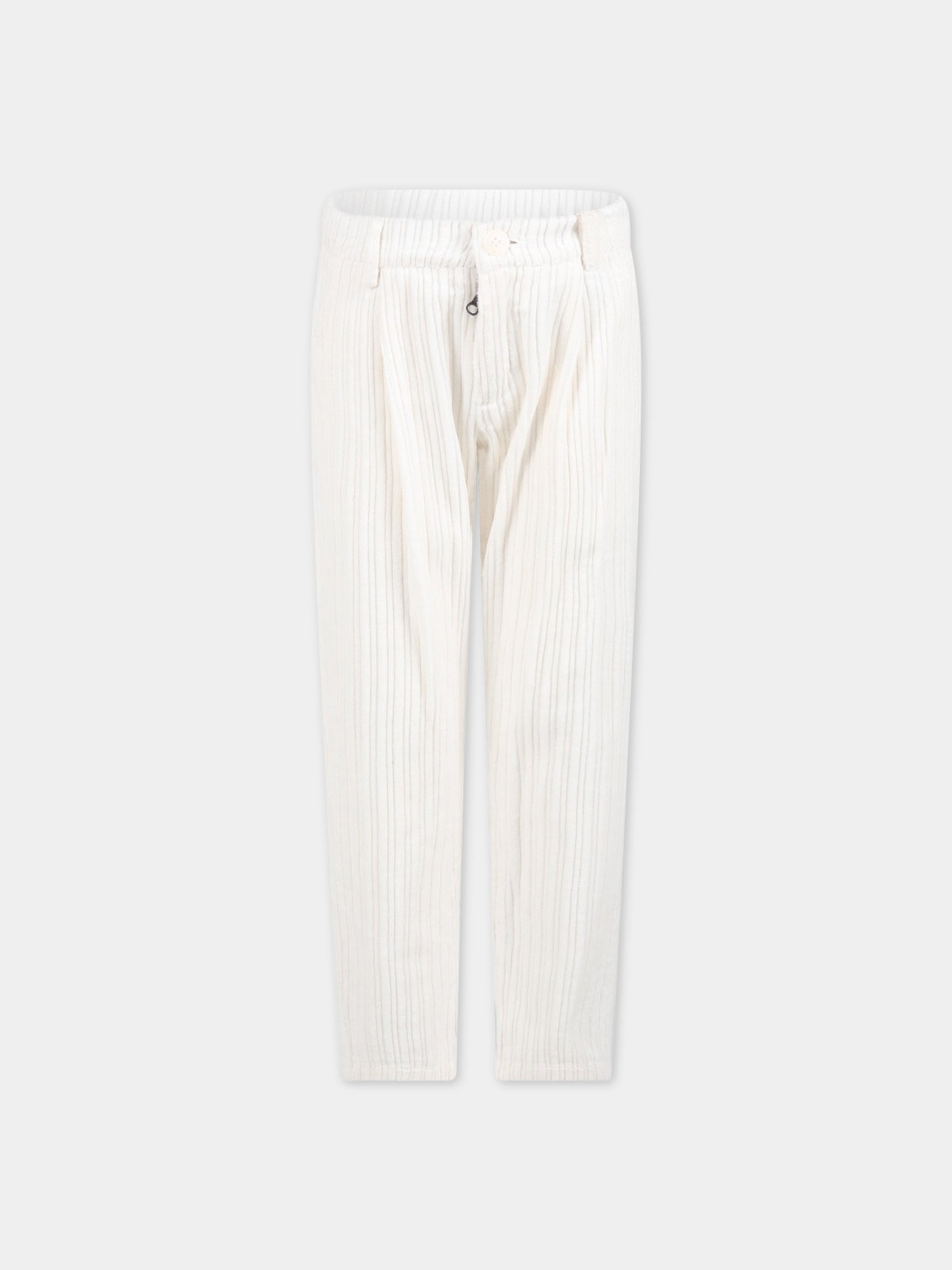 Pantalone avorio per bambino,Fay Kids,5P6210 V0018 101