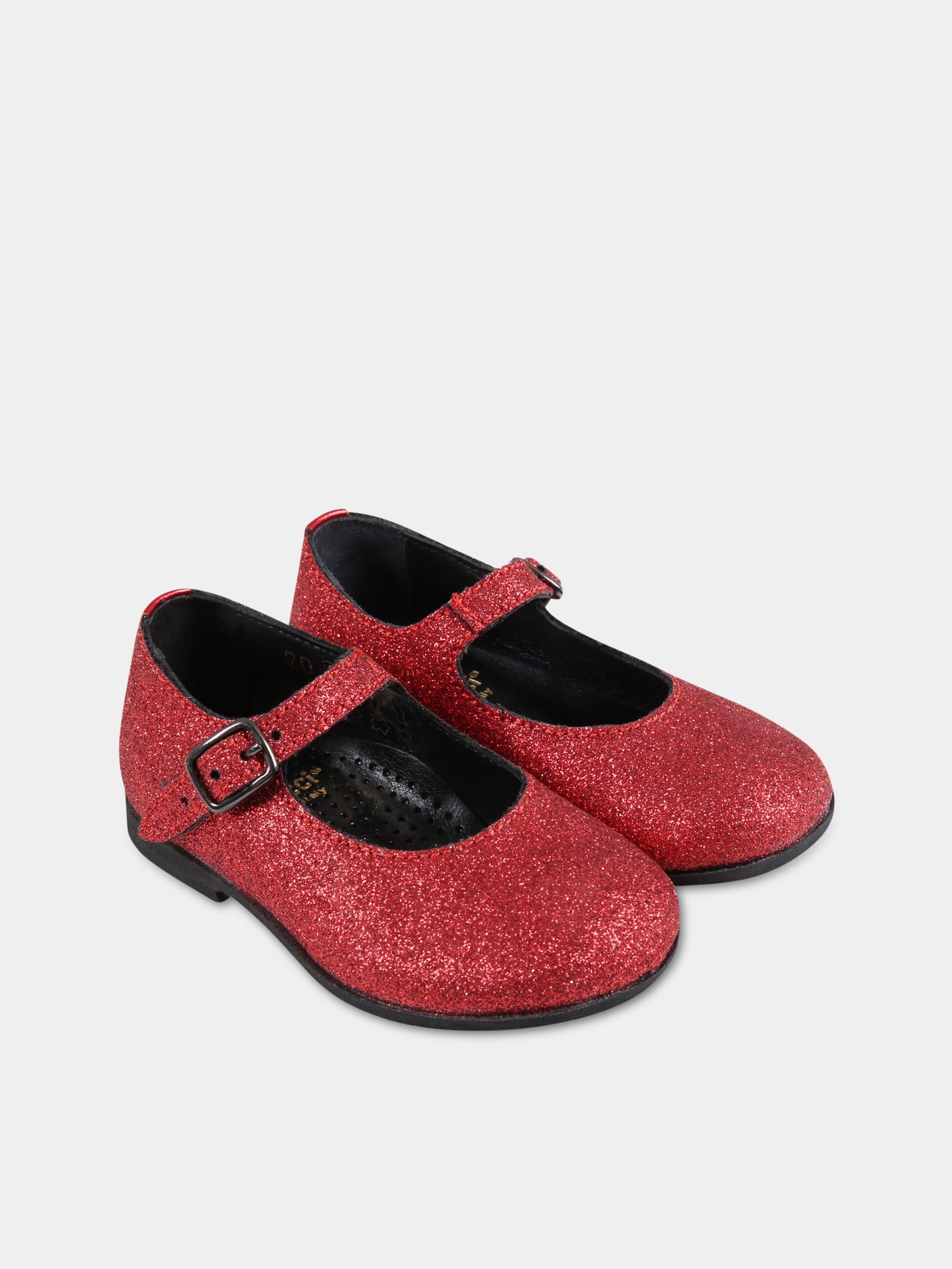 Ballerine rosse per bambina,Gallucci Kids,T00315HMA1F300