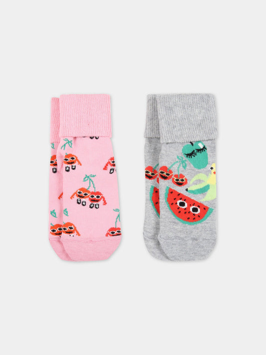 Set multicolor per neonata con frutta,Happy Socks,87421KS000069 KFRM19 3000