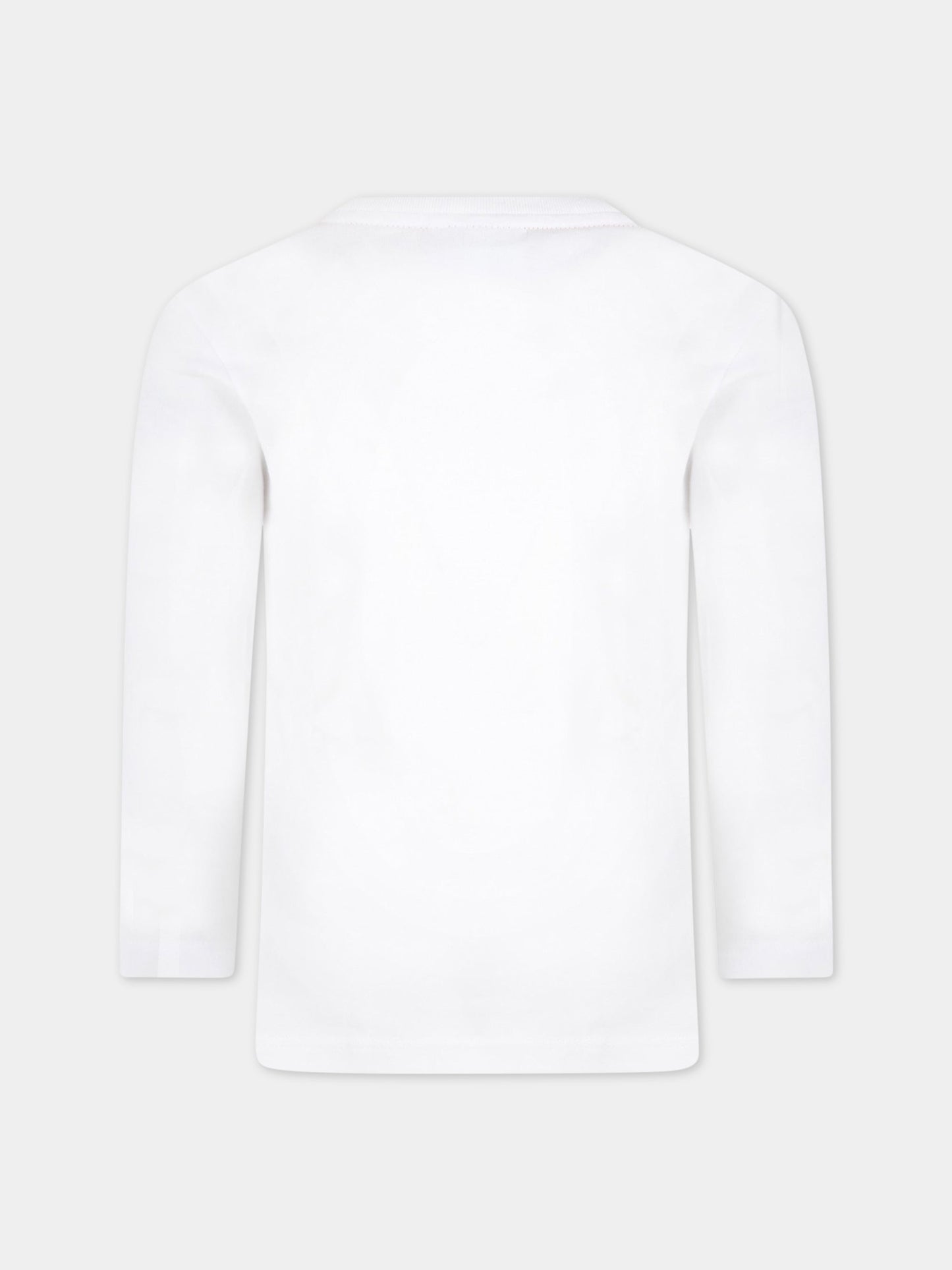 T-shirt bianca per bambino con iconico coccodrillo,Lacoste,ABTJ2093 001