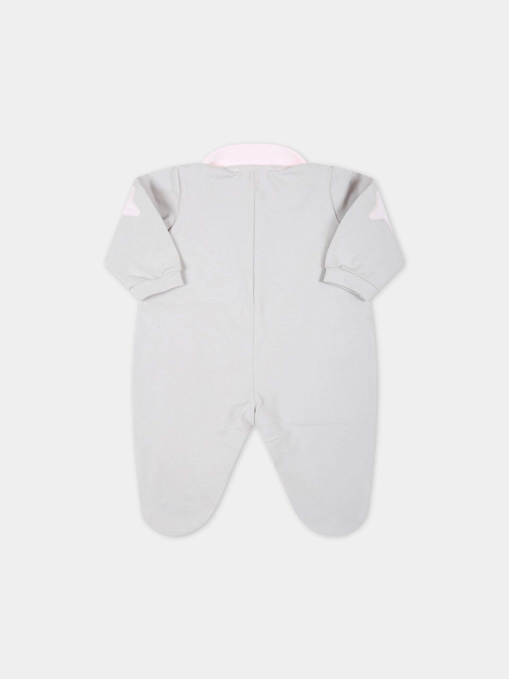 Tutina grigia per neonata con stelle,La Stupenderia,TBTT00K05 B03