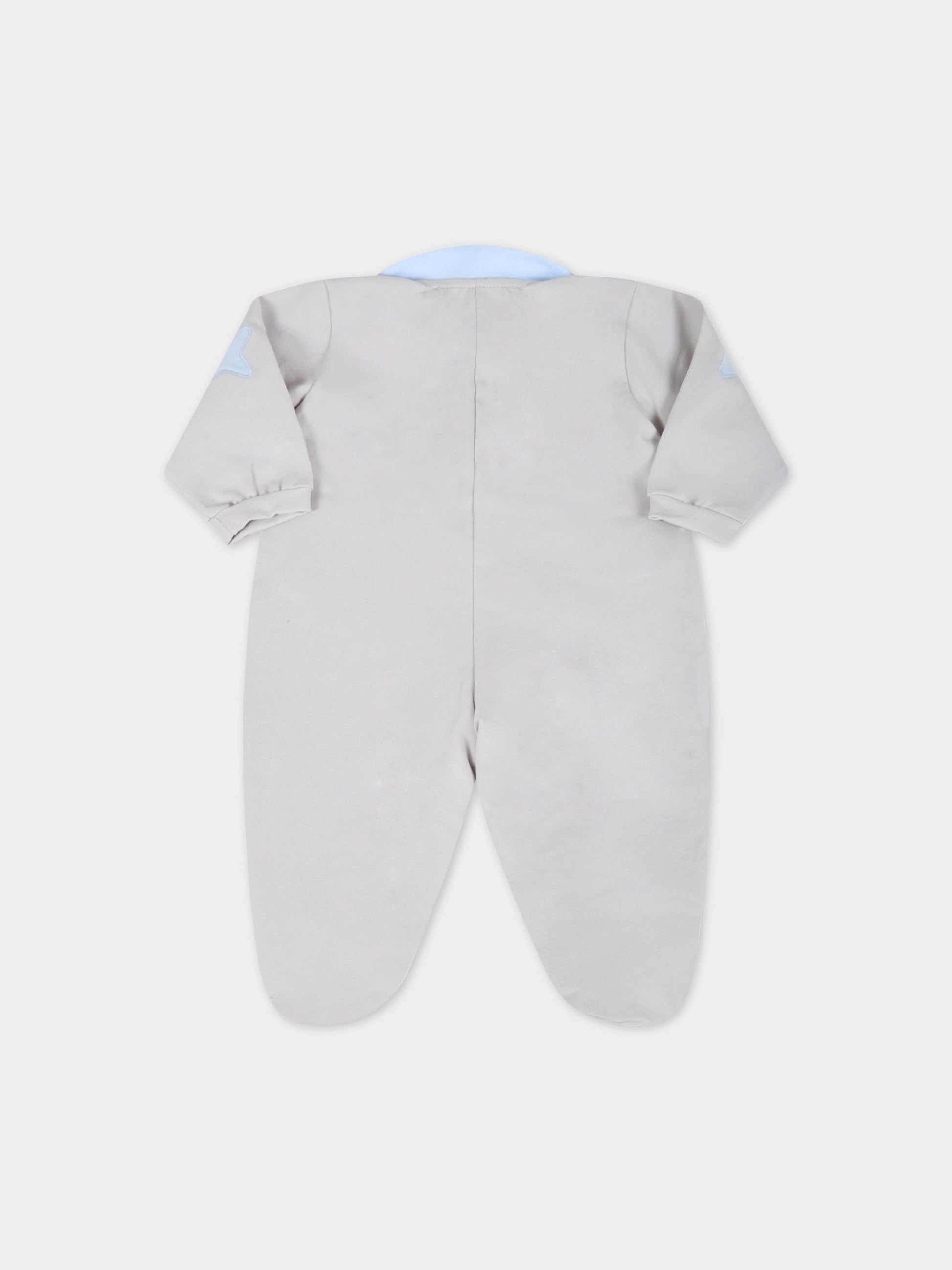 Tutina grigia per neonato con stelle,La Stupenderia,TBTT00K05 B04
