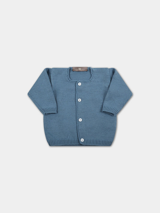 Cardigan celeste per neonato,Little Bear,3005 OTTANIO