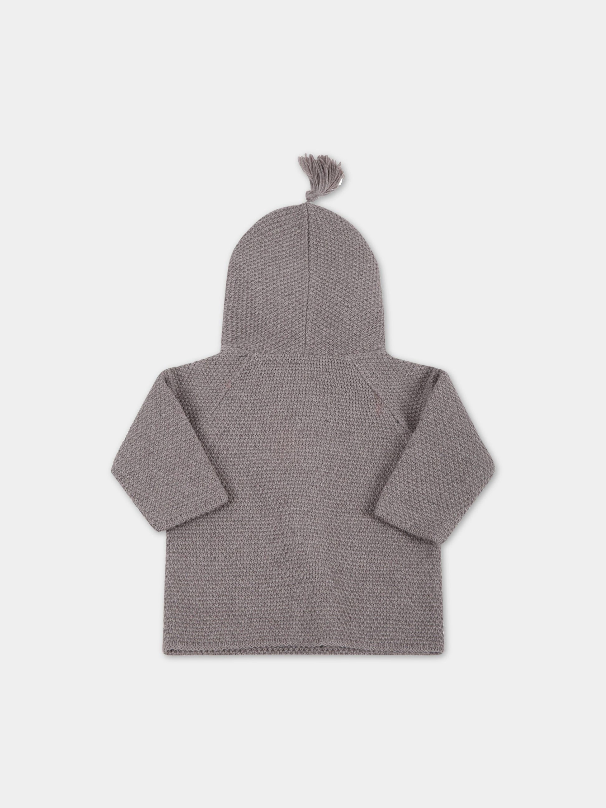 Cardigan beige per neonato,Little Bear,3129 TORTORA