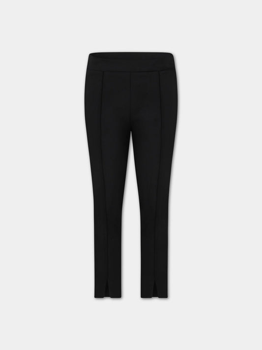 Pantalone nero per bambina con logo,Moncler Kids,954 - 2A725 - 10 - 54ATW 999