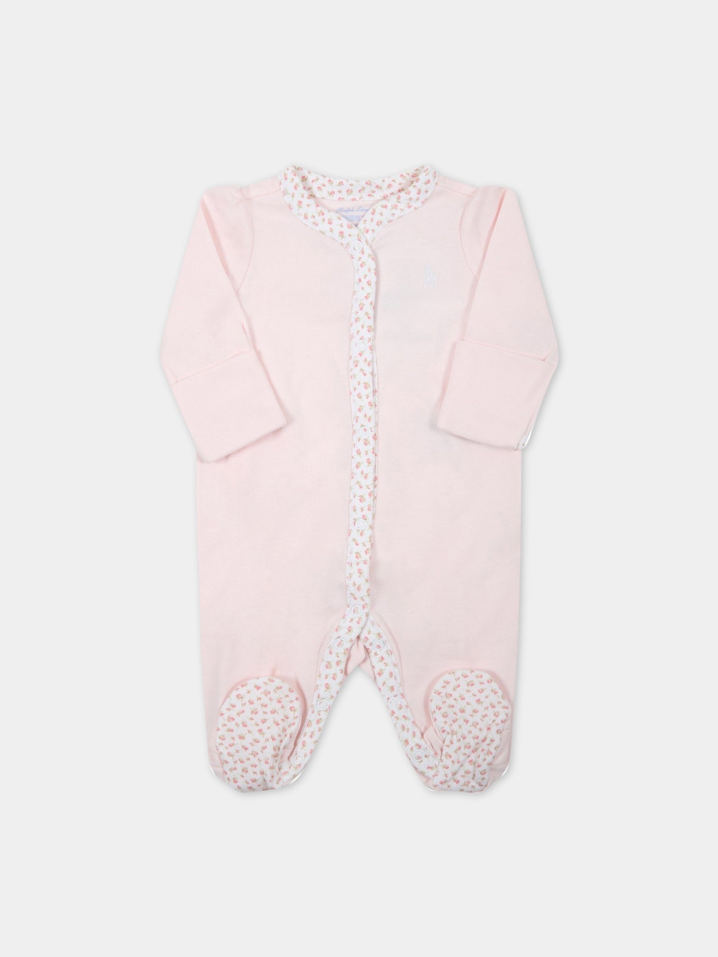 Tutina rosa per neonata con rose,Ralph Lauren Kids,552471001