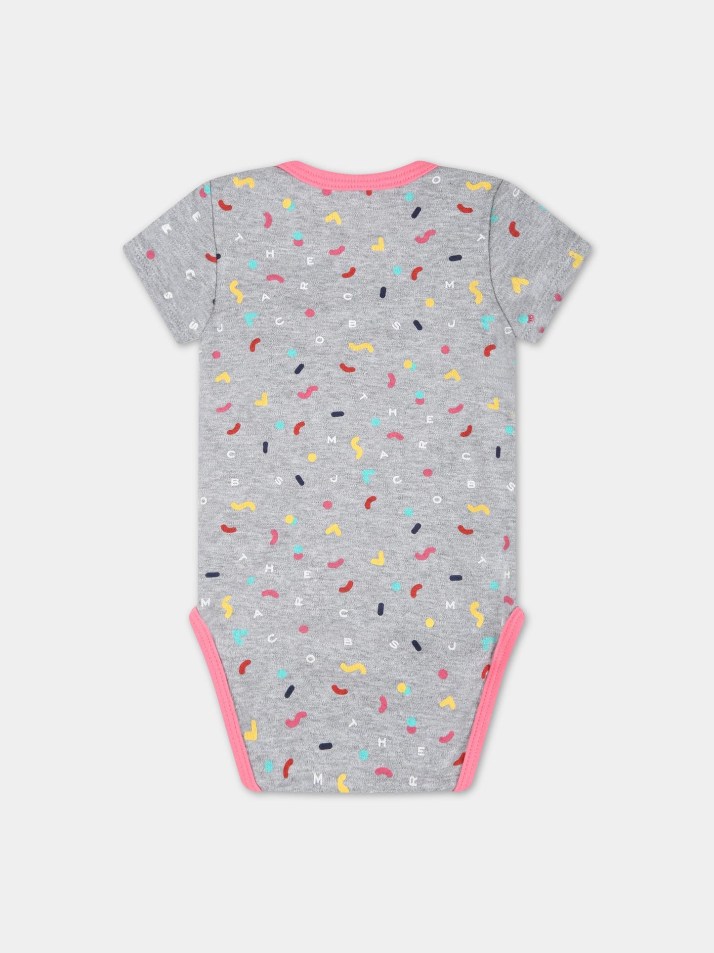 Set multicolor per neonata con logo,Little Marc Jacobs,W98134 GRIGIO
