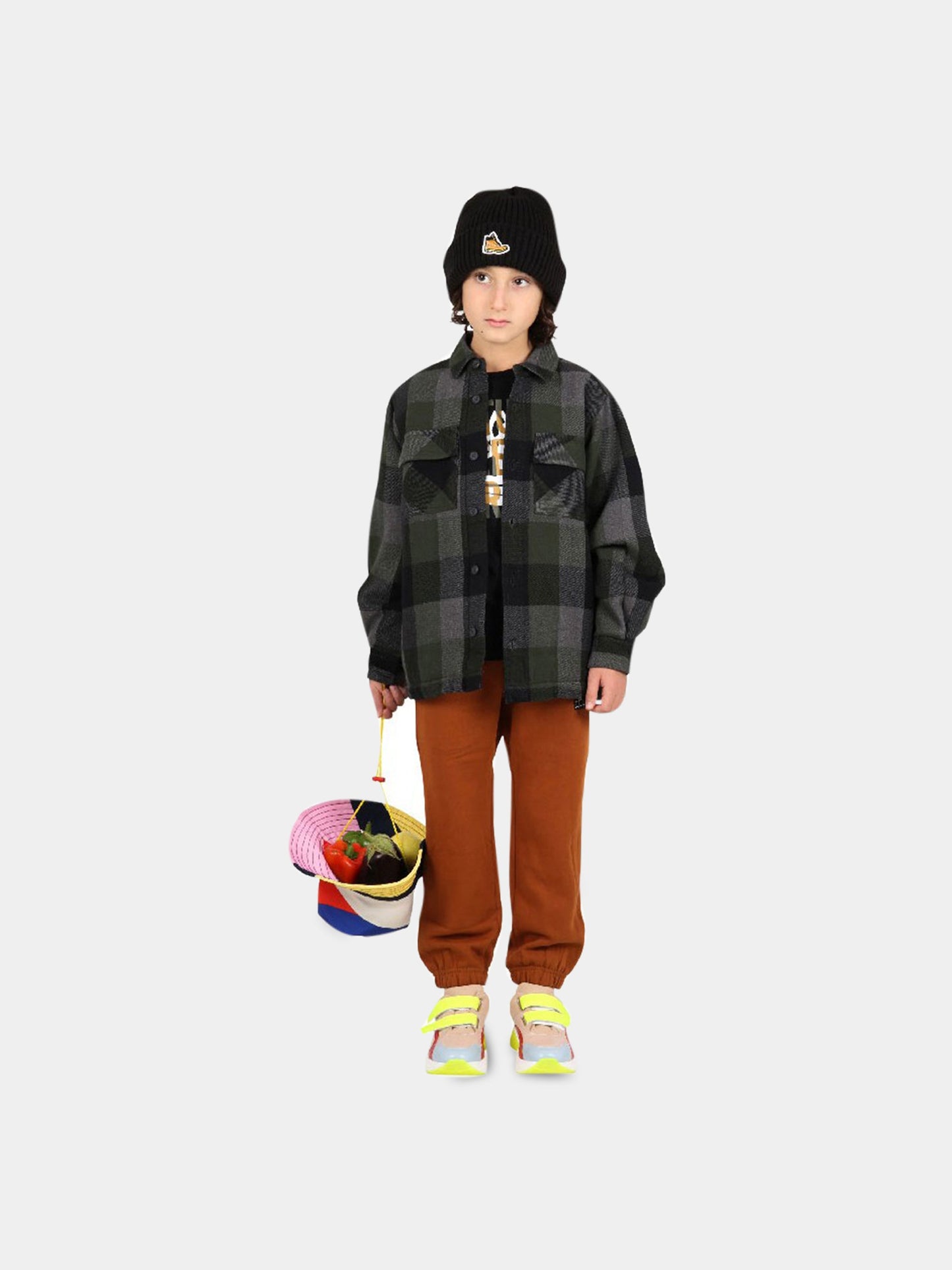 Cappello nero per bambino con scarpa,Timberland,T21356 09B