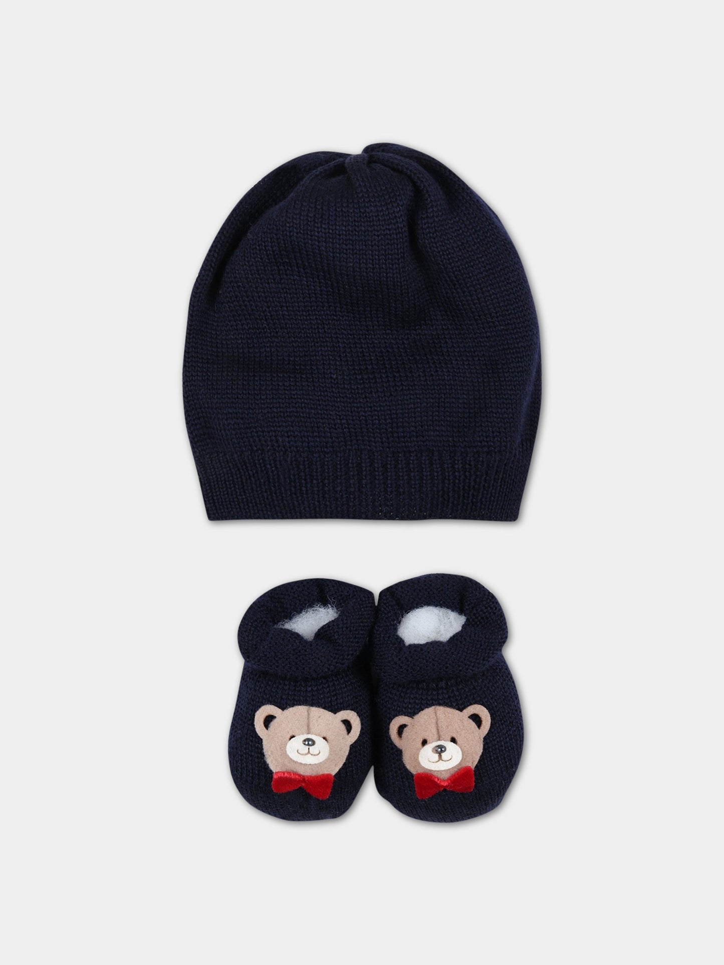 Set blu per neonato con orso,La Perla,48985 YTP