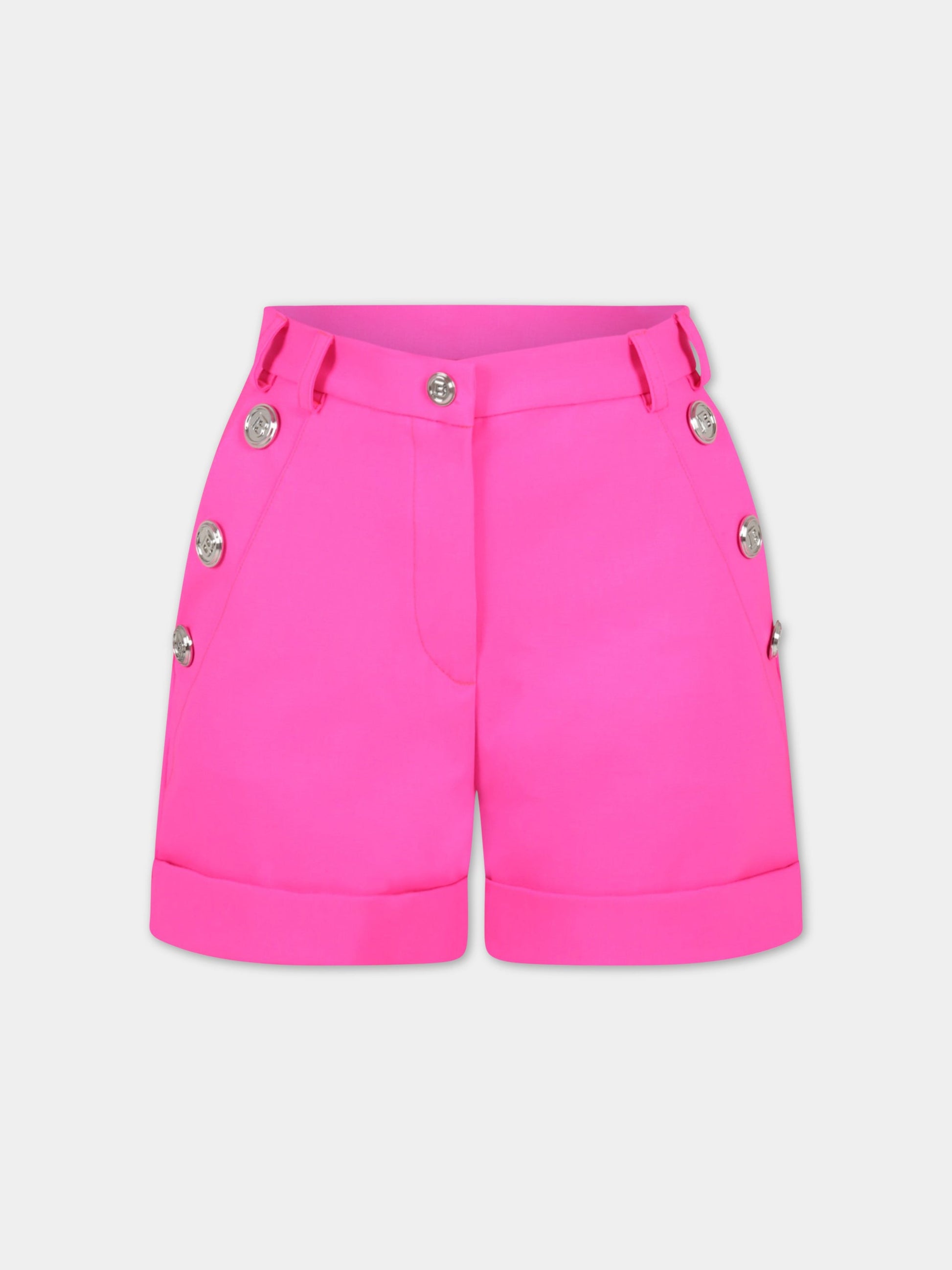 Short fucsia per bambina,Balmain Kids,6Q6089 I0023 514