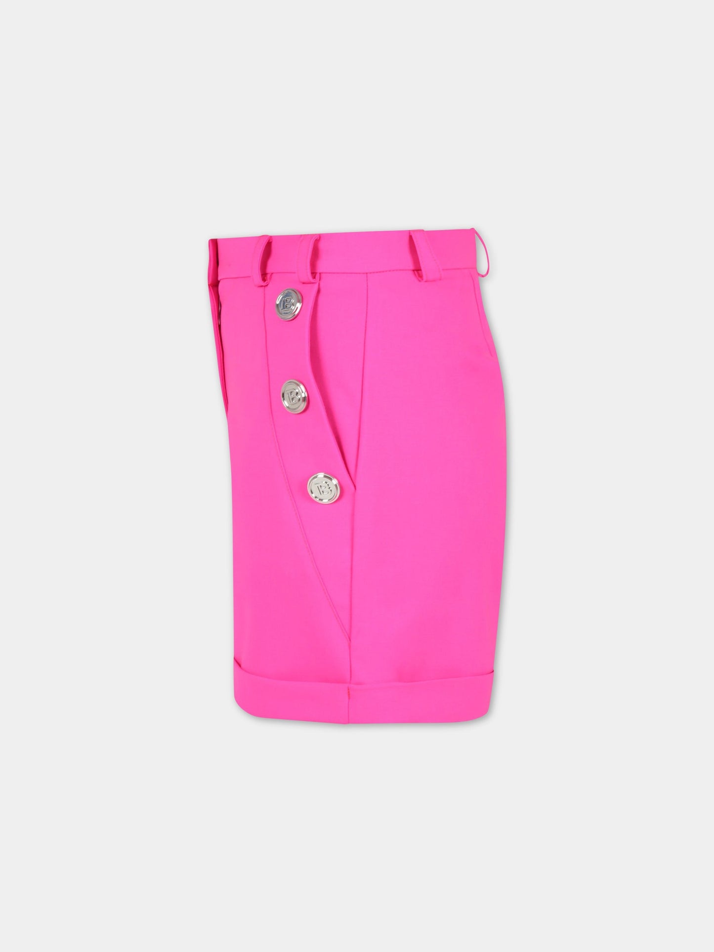 Short fucsia per bambina,Balmain Kids,6Q6089 I0023 514