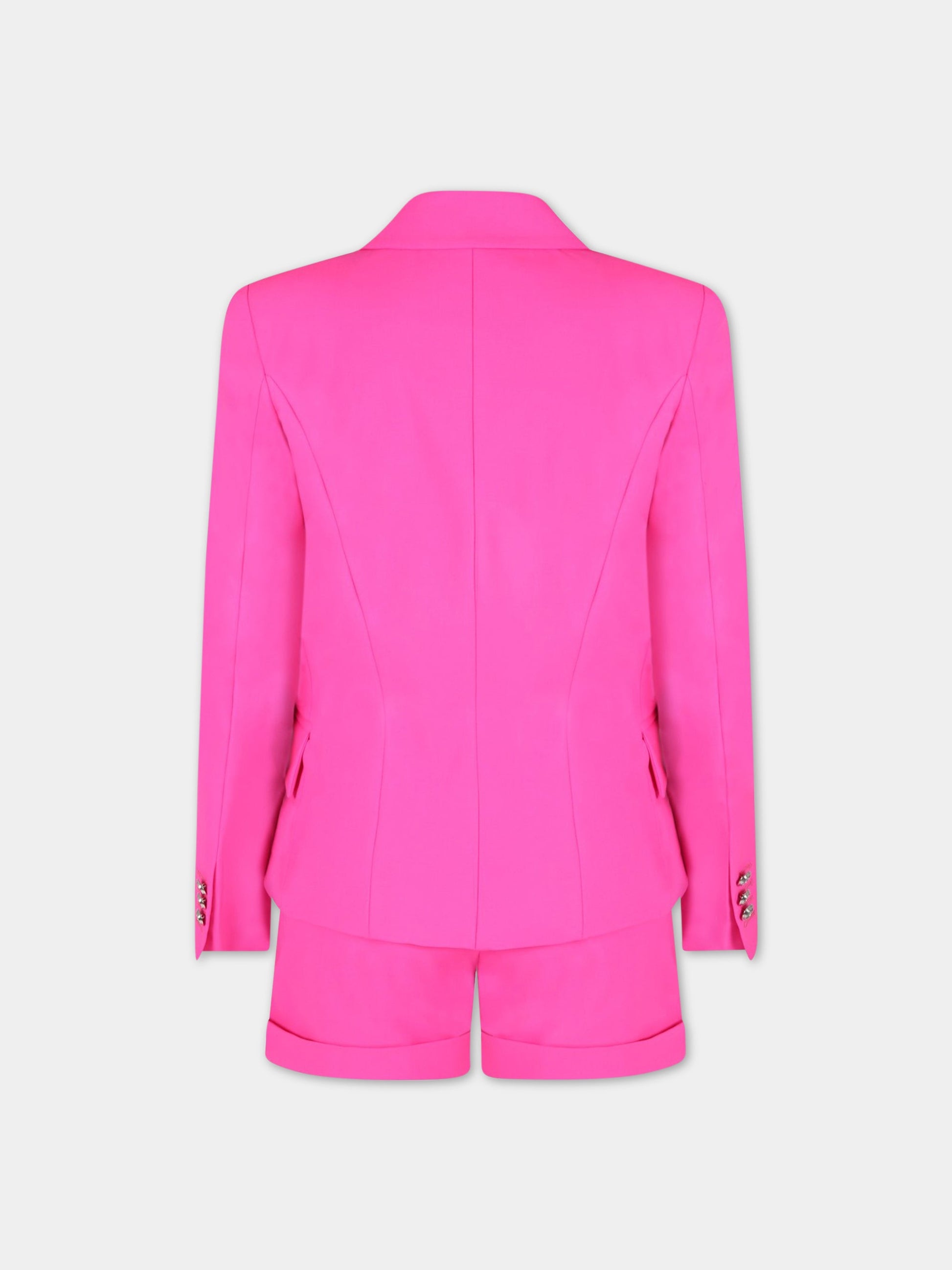 Short fucsia per bambina,Balmain Kids,6Q6089 I0023 514