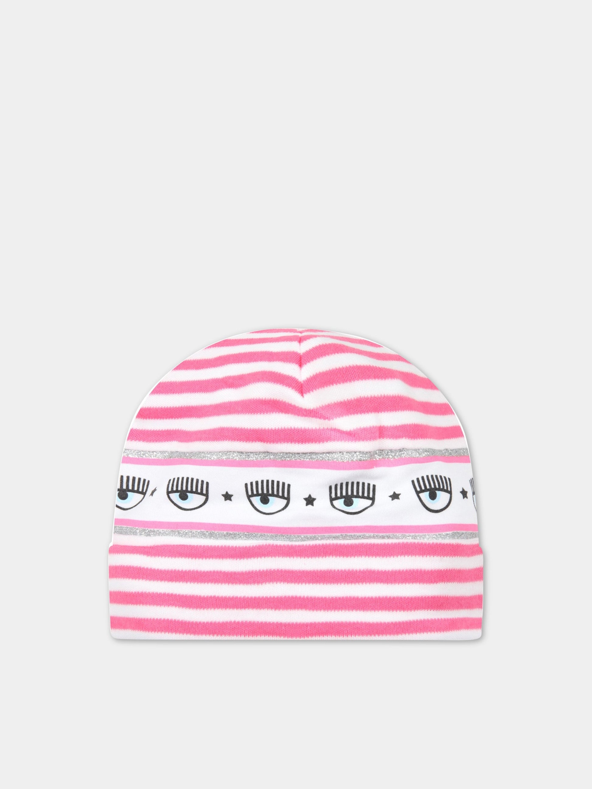 Cappello multicolor per neonata con eyes flirting,Chiara Ferragni Collection,559014 9011 9942