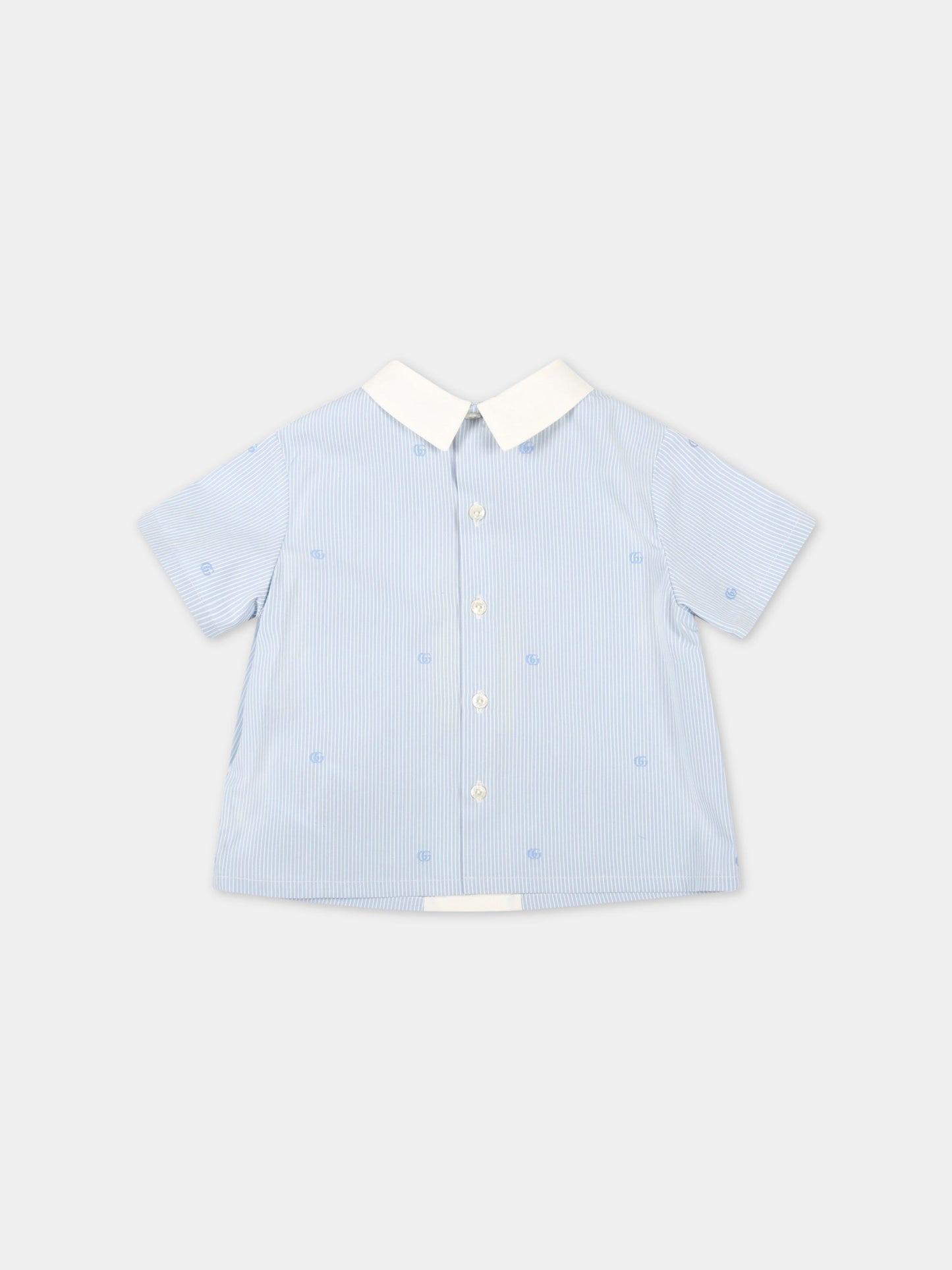 Camicia multicolor per neonato con orso,Gucci Kids,671081 XWARE 4365