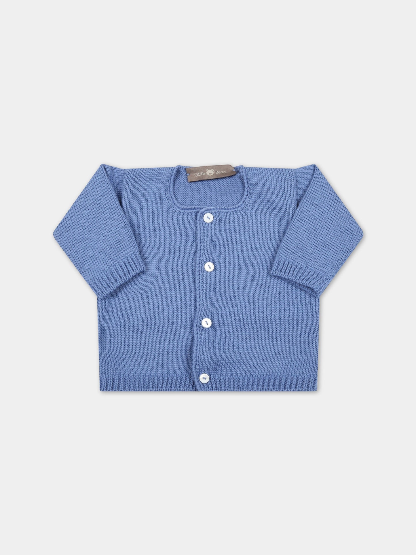 Cardigan azzurro per neonato,Little Bear,4003 AZZURRO