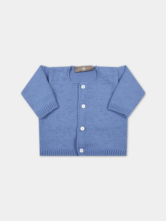 Cardigan azzurro per neonato,Little Bear,4003 AZZURRO