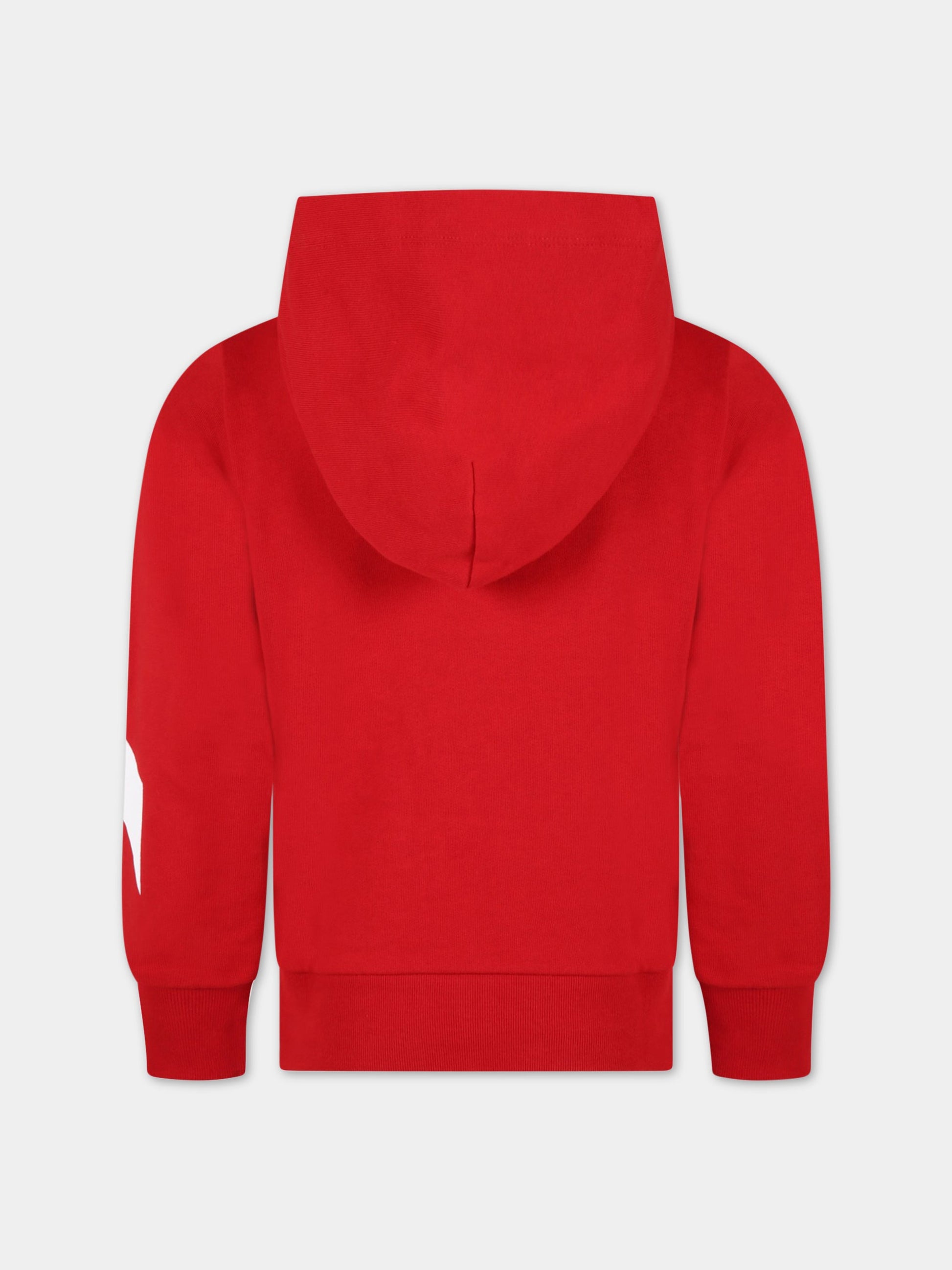 Felpa rossa per bambina con logo,N°21 Kids,N21073 N0155 N21S67F 0N400