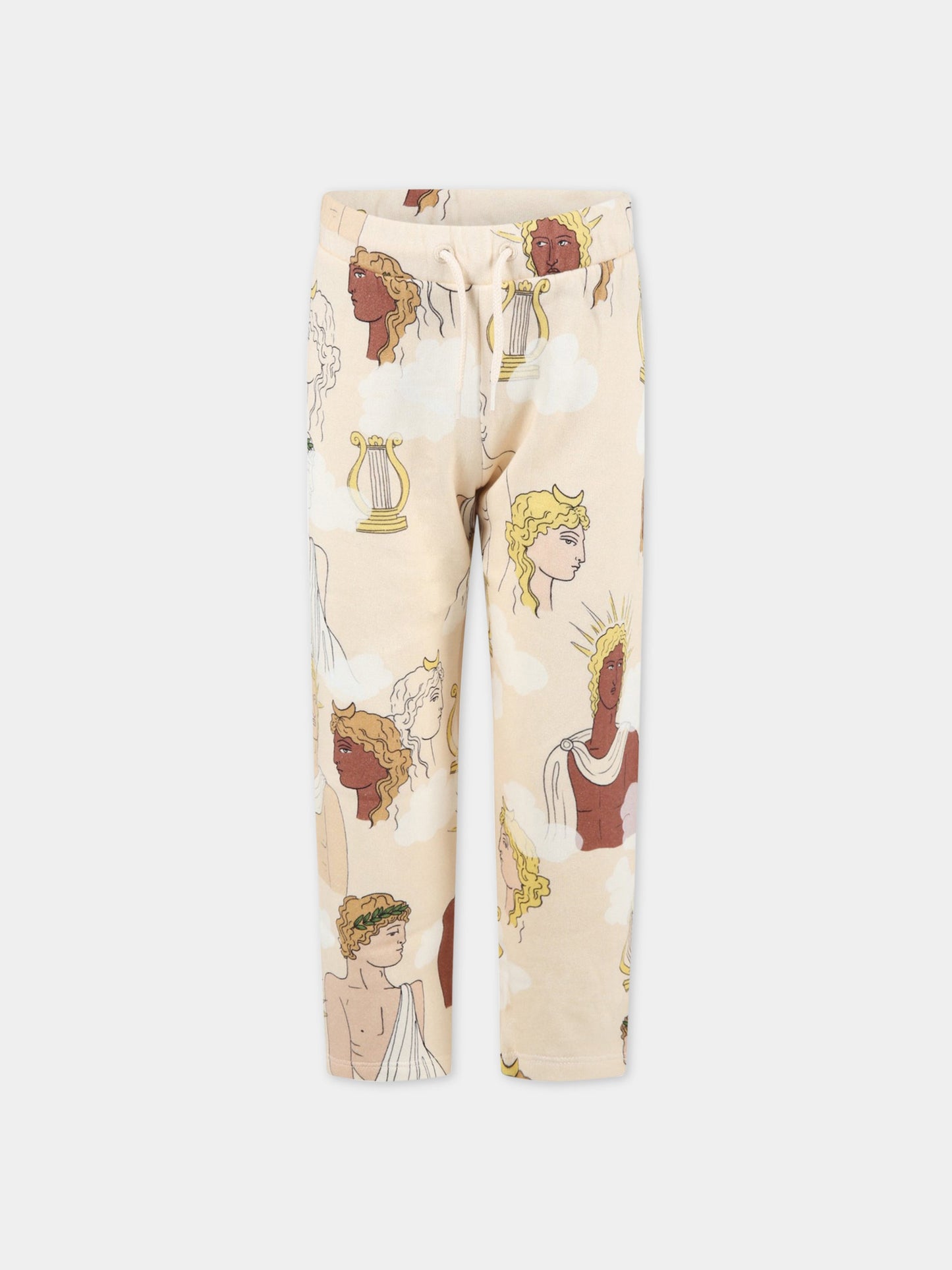 Pantaloni avorio per bambini con dei,Mini Rodini,2213012213