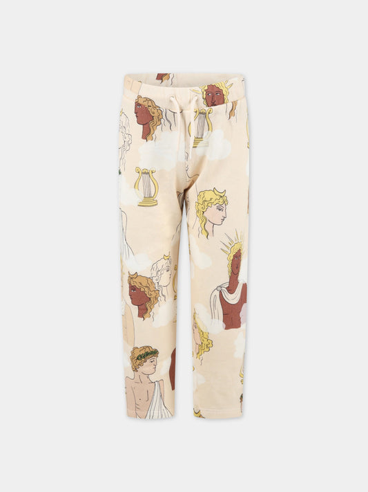 Pantaloni avorio per bambini con dei,Mini Rodini,2213012213