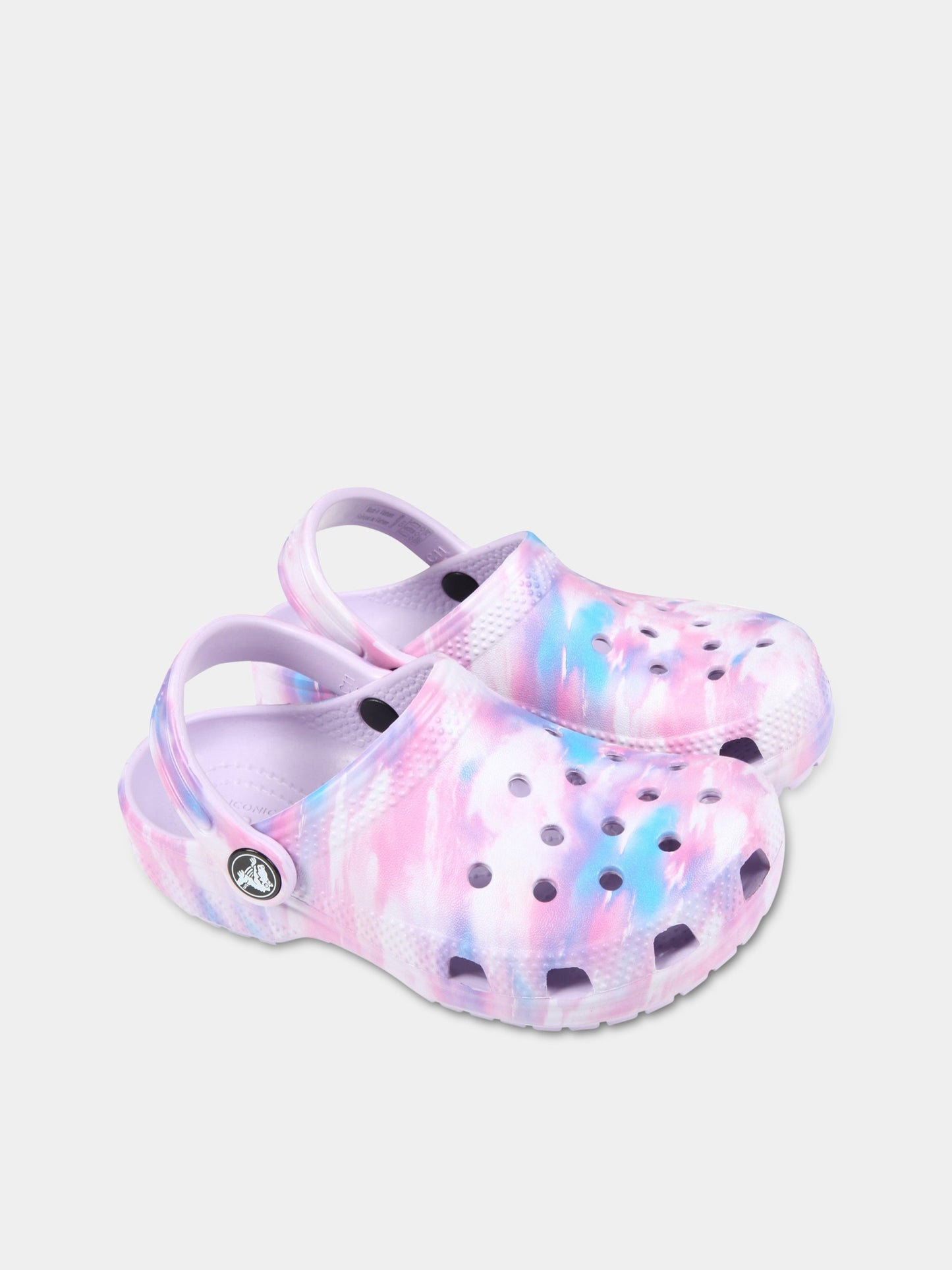 Sabot tie-dye per bambina con logo,Crocs,207596 90H