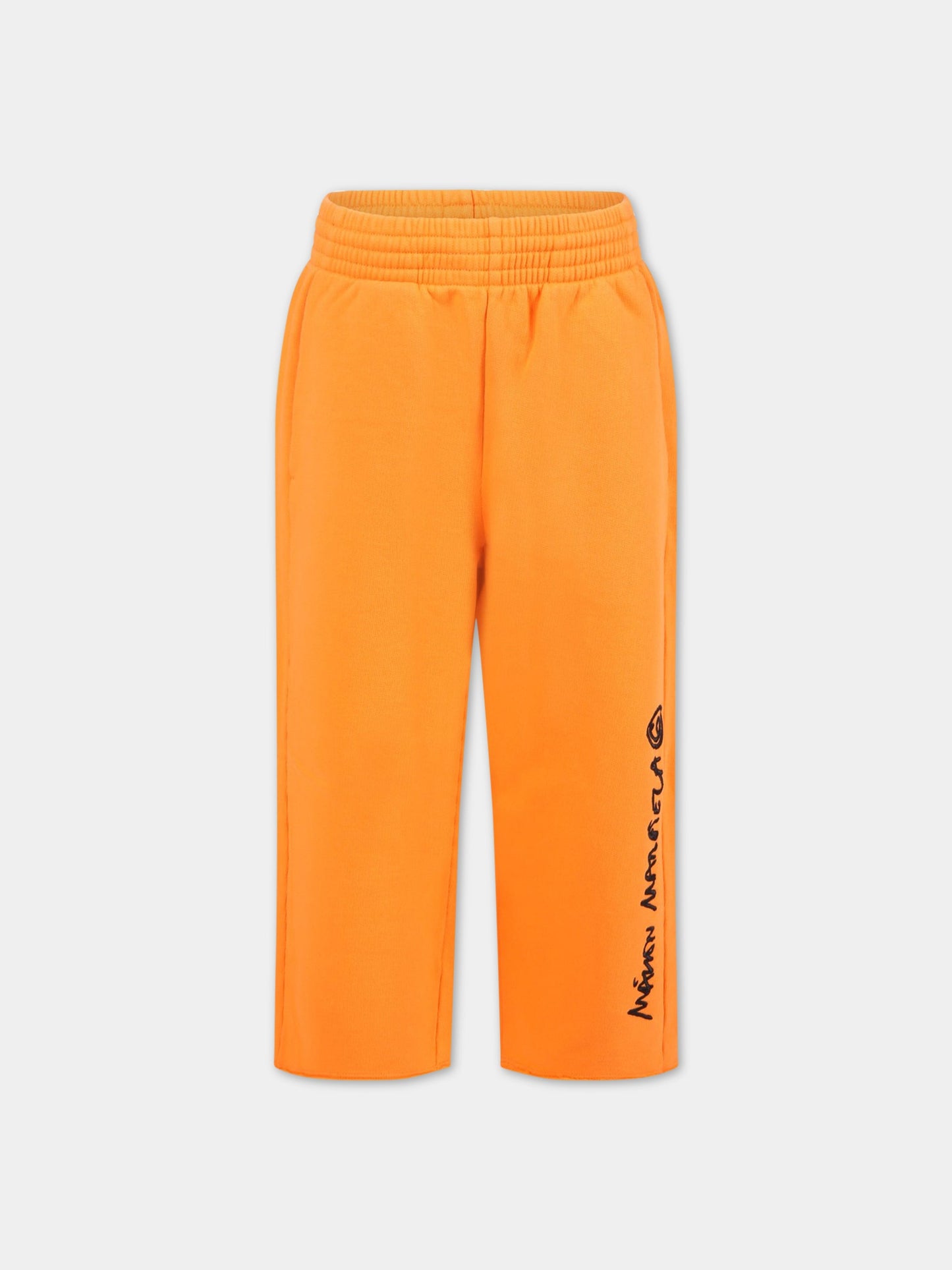 Pantalone arancione per bambina con iconico logo,Mm6 Maison Margiela,M60088 MM006 M6201