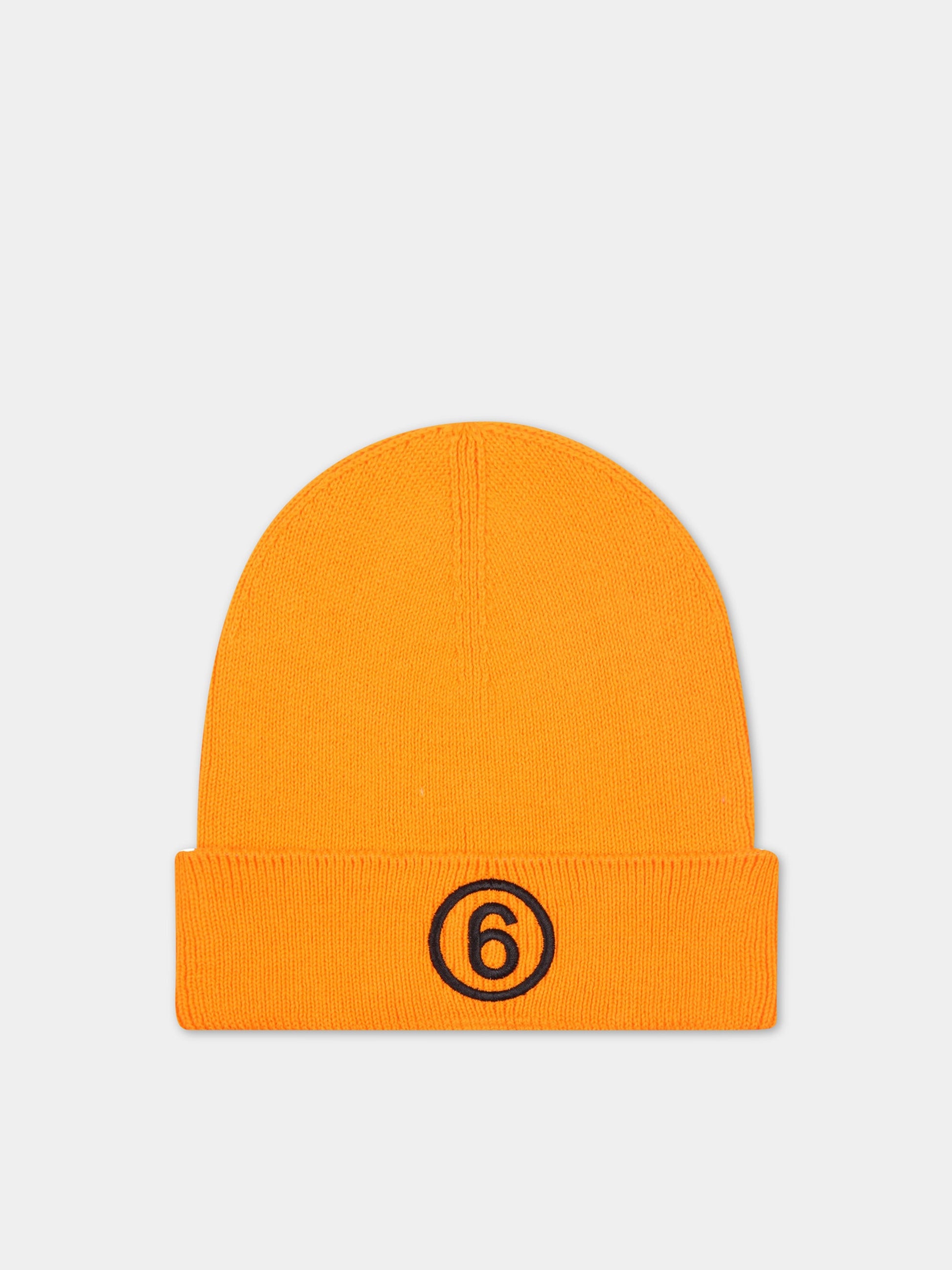 Cappello arancione per bambini con iconico numero,Mm6 Maison Margiela,M60142 MM061 M6201