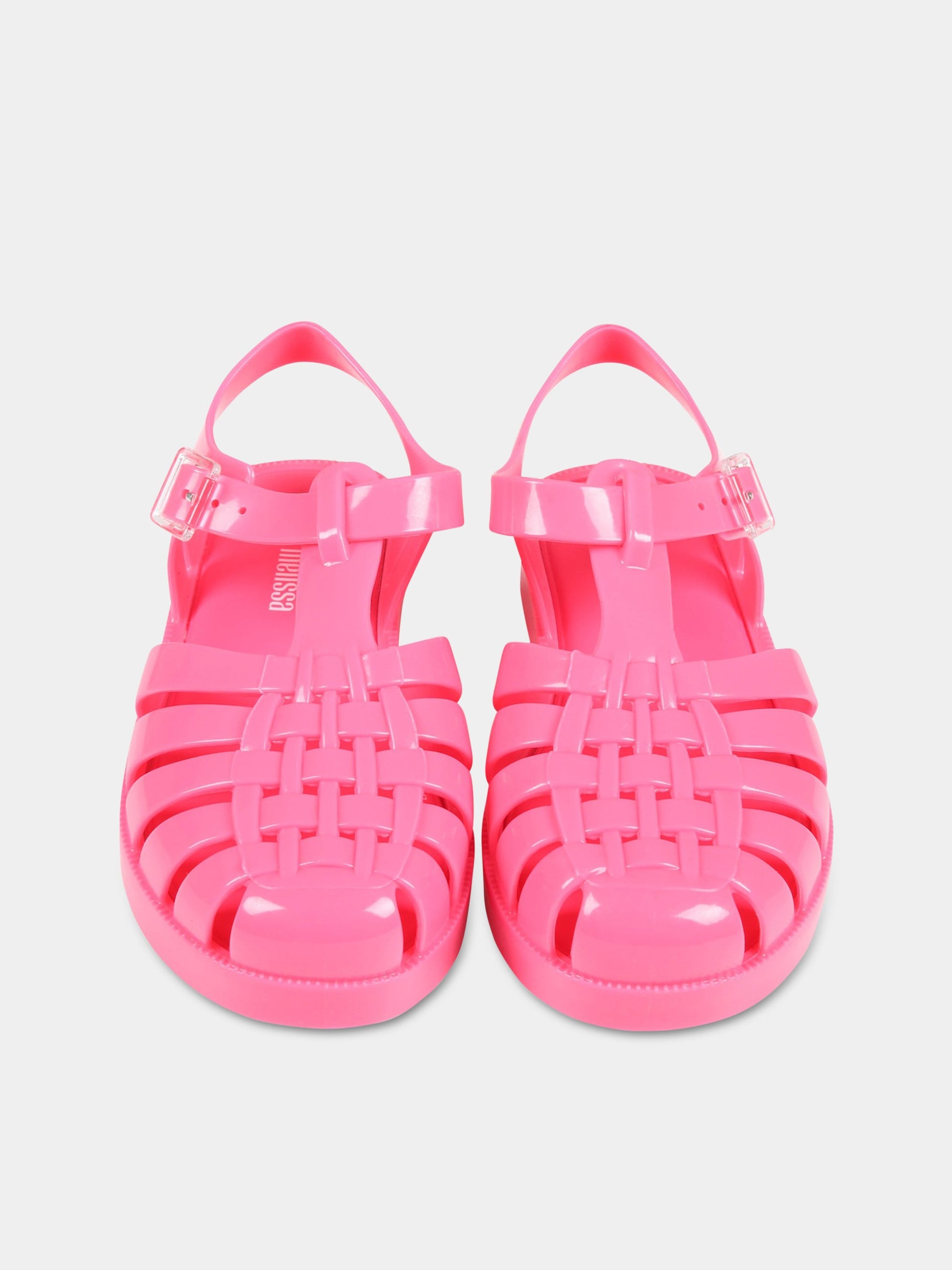 Sandali fucsia fluo per bambina,Mini Melissa,32409 06710