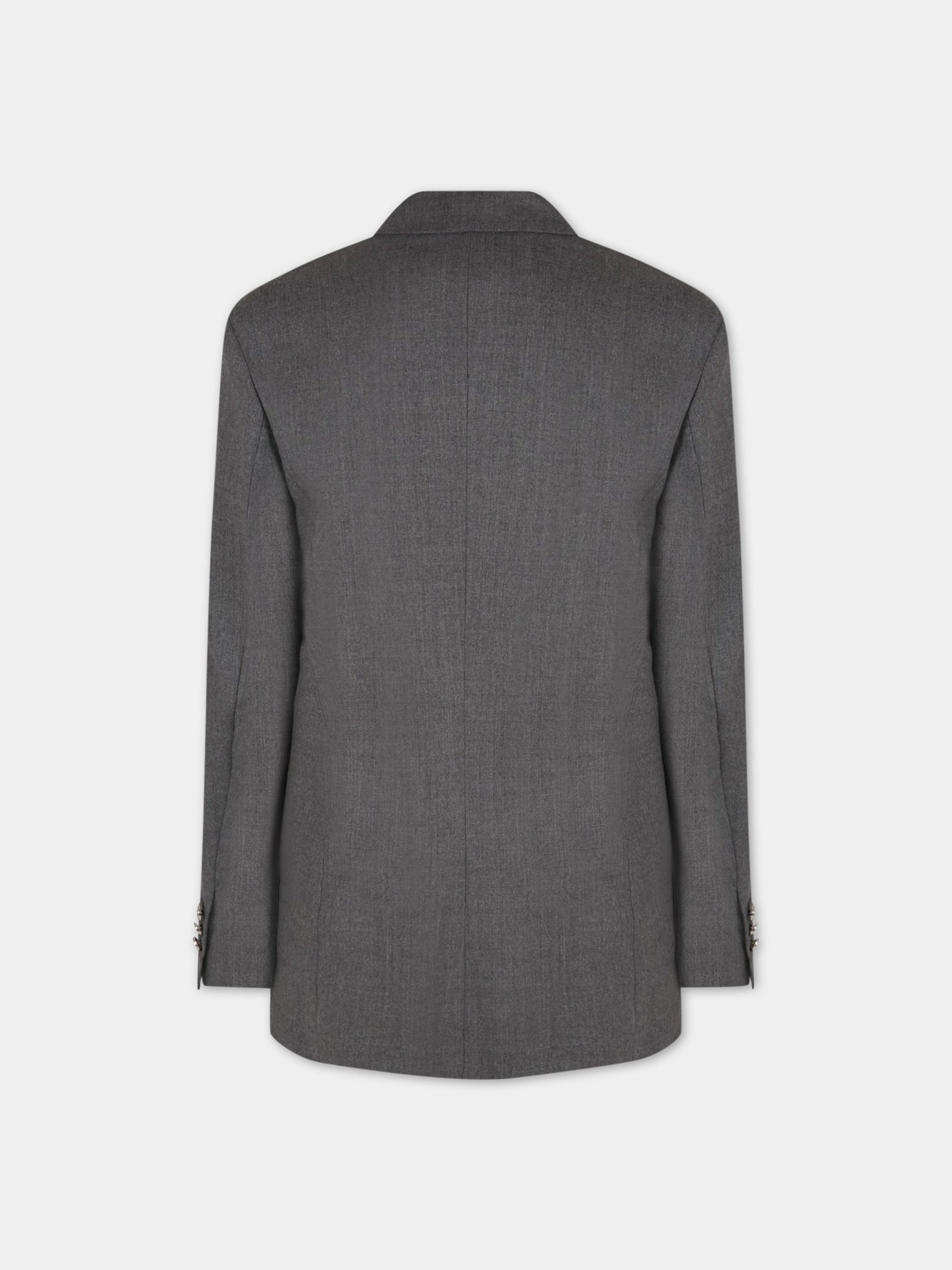 Giacca grigia per bambini,Balmain Kids,6P2517 I0008 912