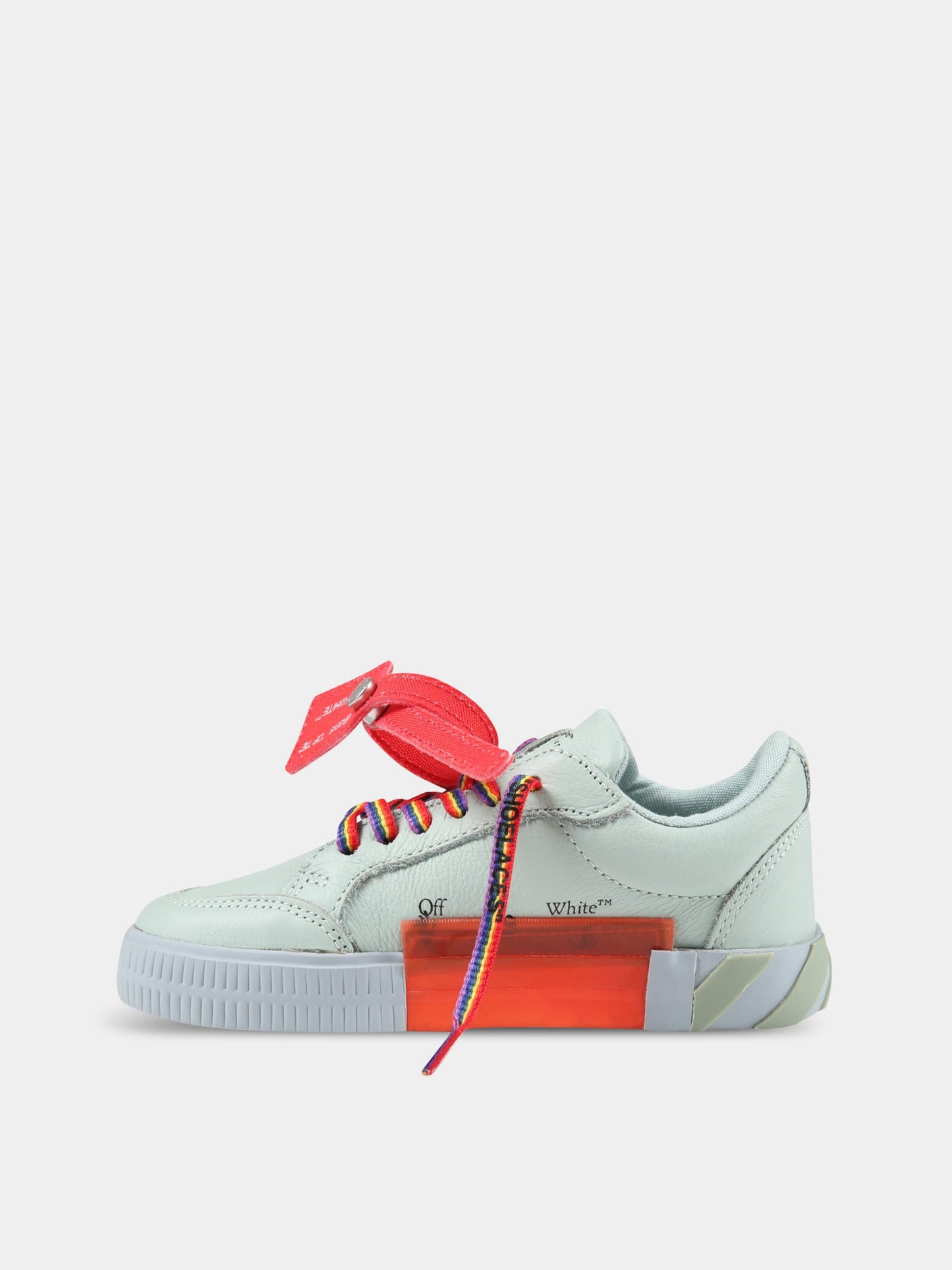 Sneakers verde-acqua per bambina con iconiche frecce,Off White,OGIA001S22LEA001 5559